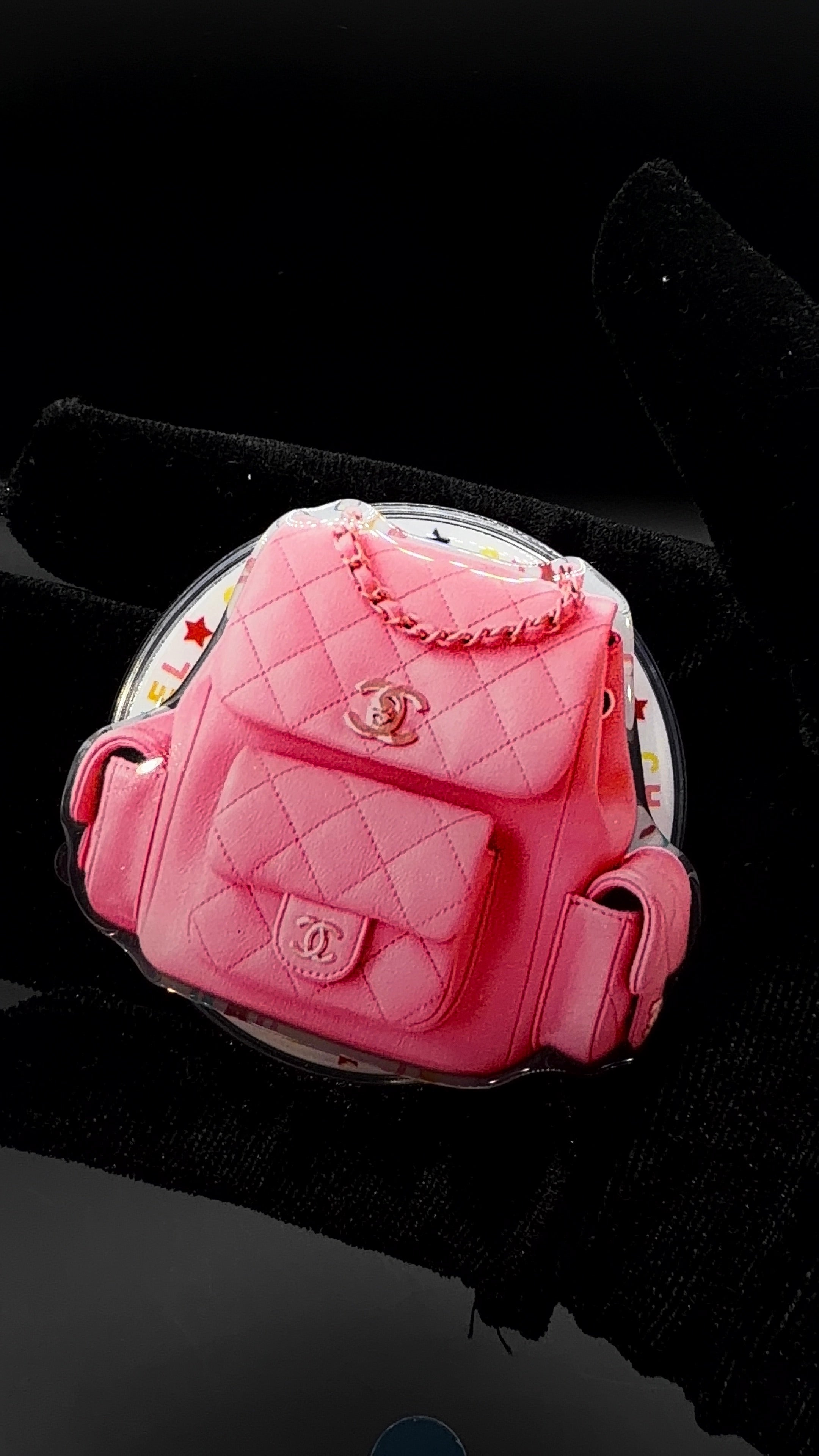 Pink Chanel Backpack Popsocket