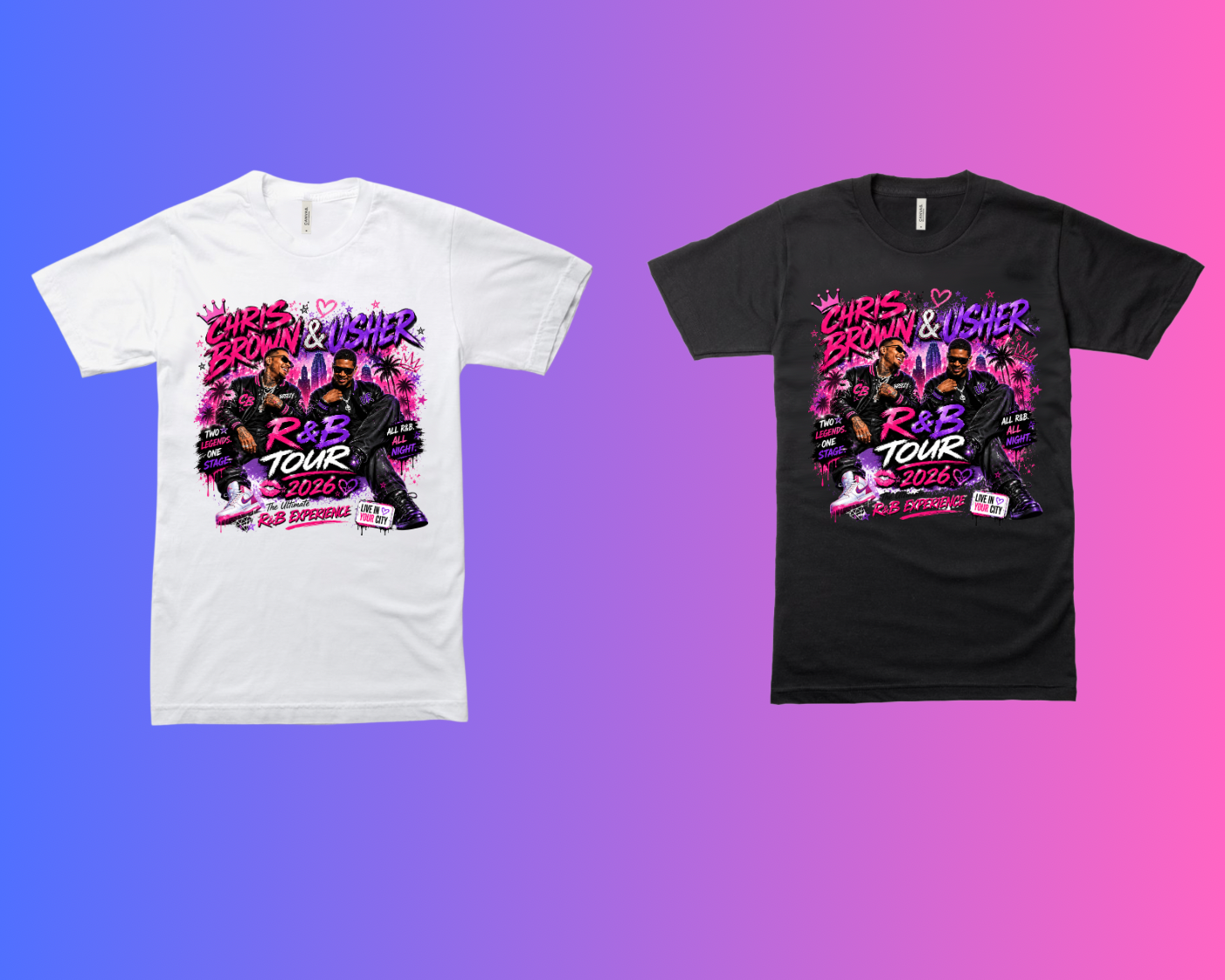 R&B Pink and Purple Tour Tee