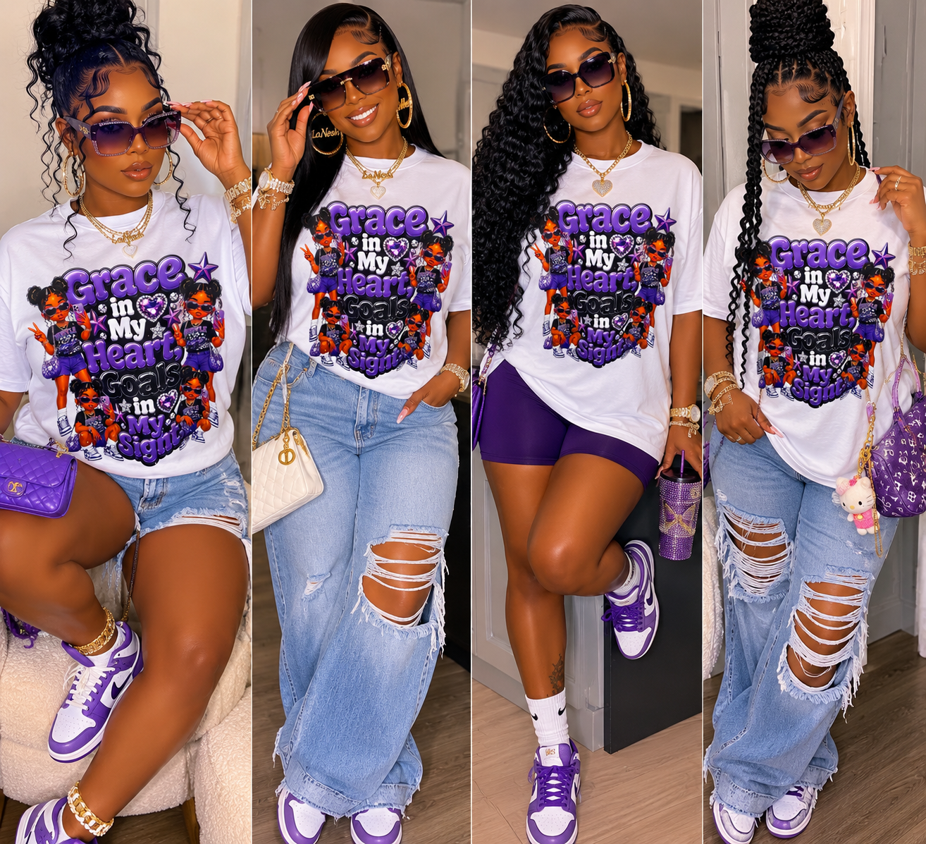 Purple Grace Bling Tee