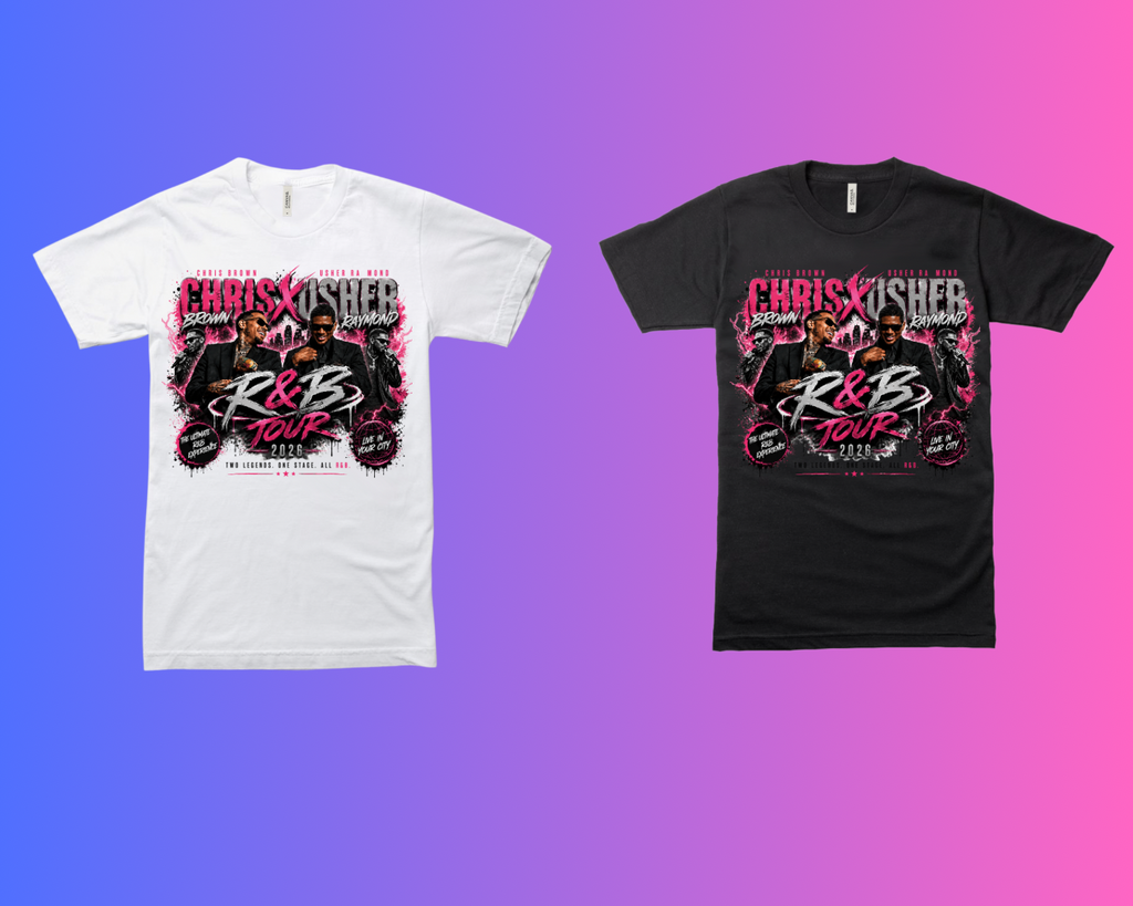 R&B Tour Pink and Black Tee