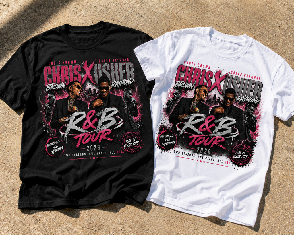 R&B Tour Pink and Black Tee