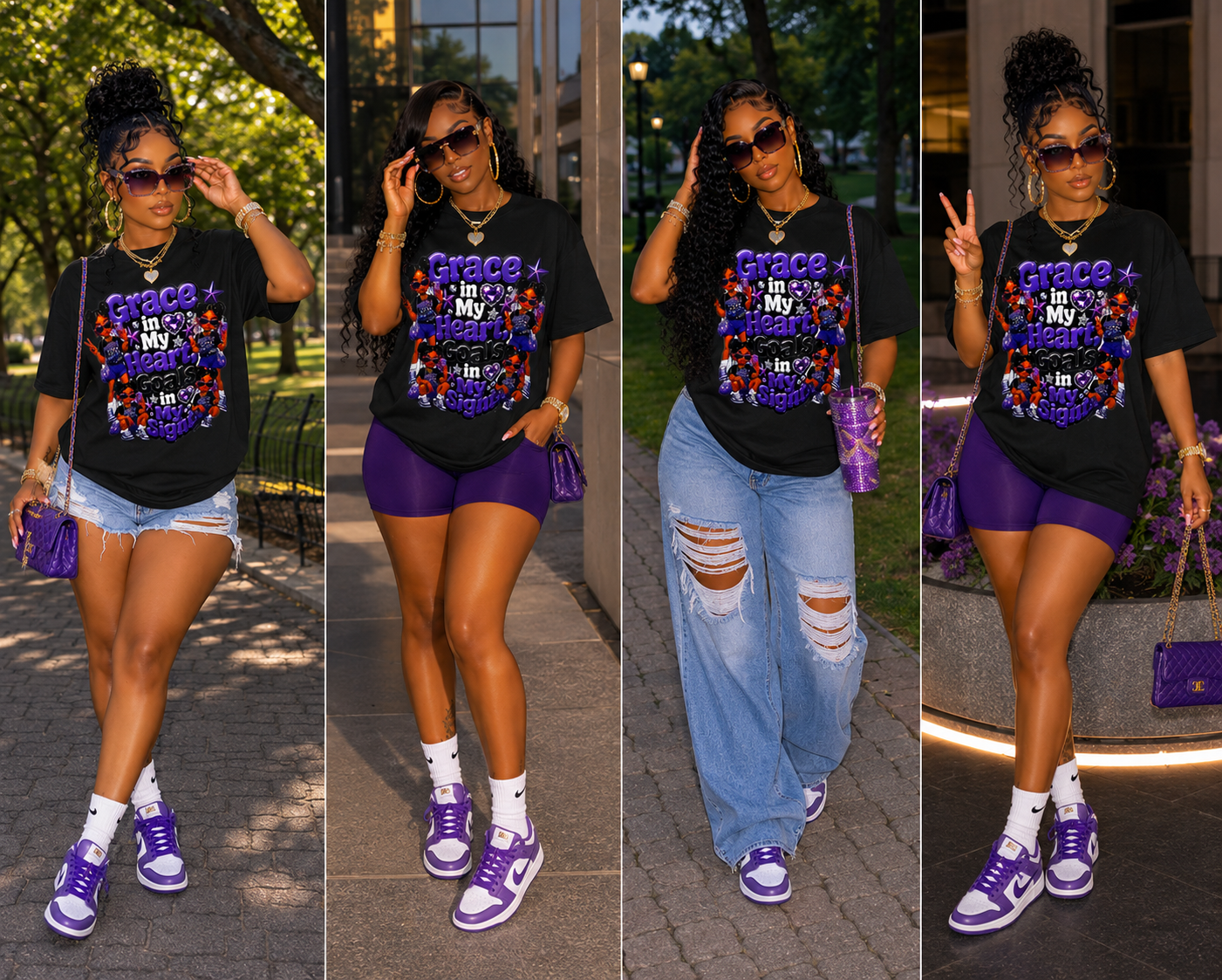 Purple Grace Bling Tee