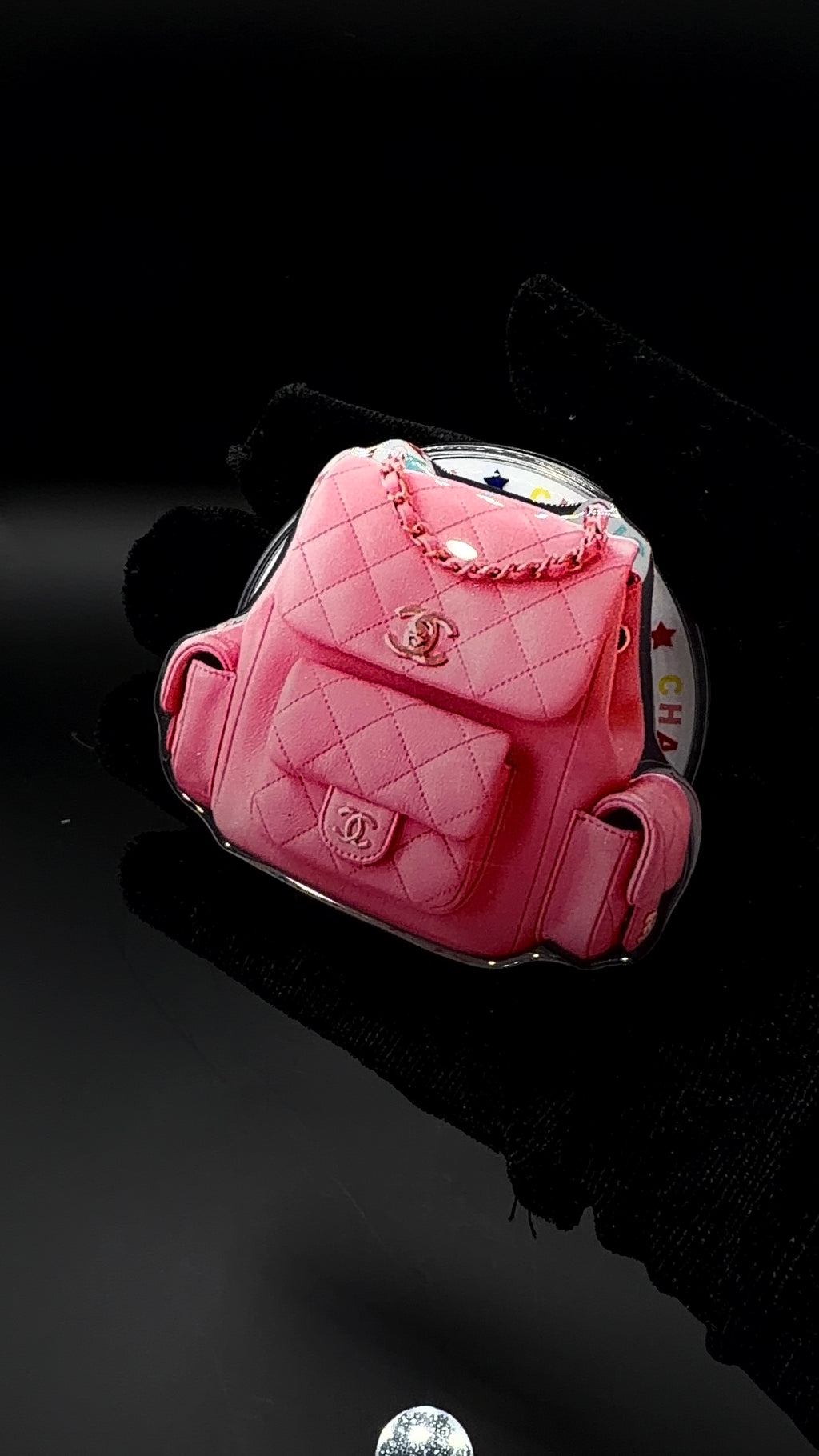Pink Chanel Backpack Popsocket