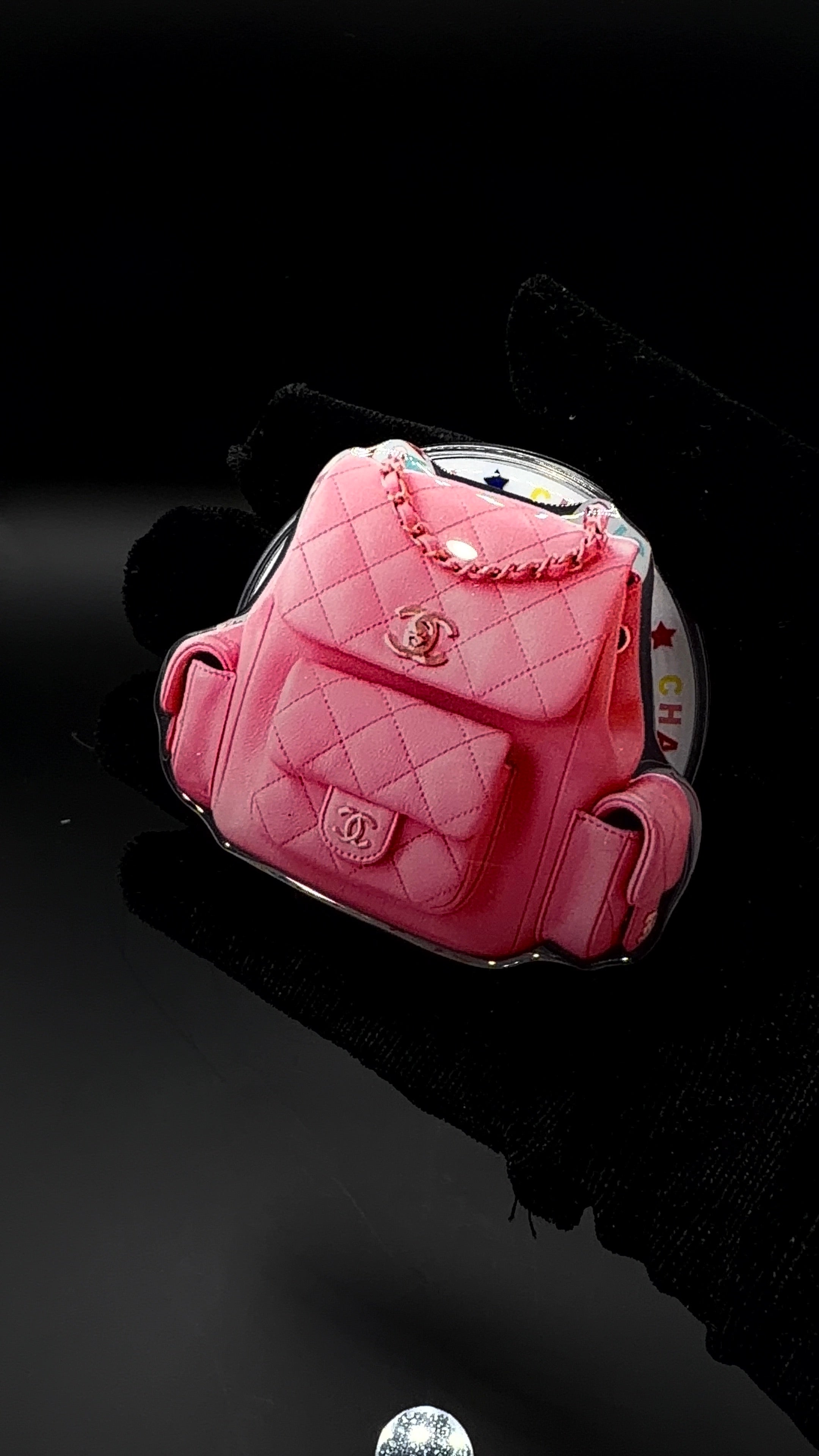 Pink Chanel Backpack Popsocket