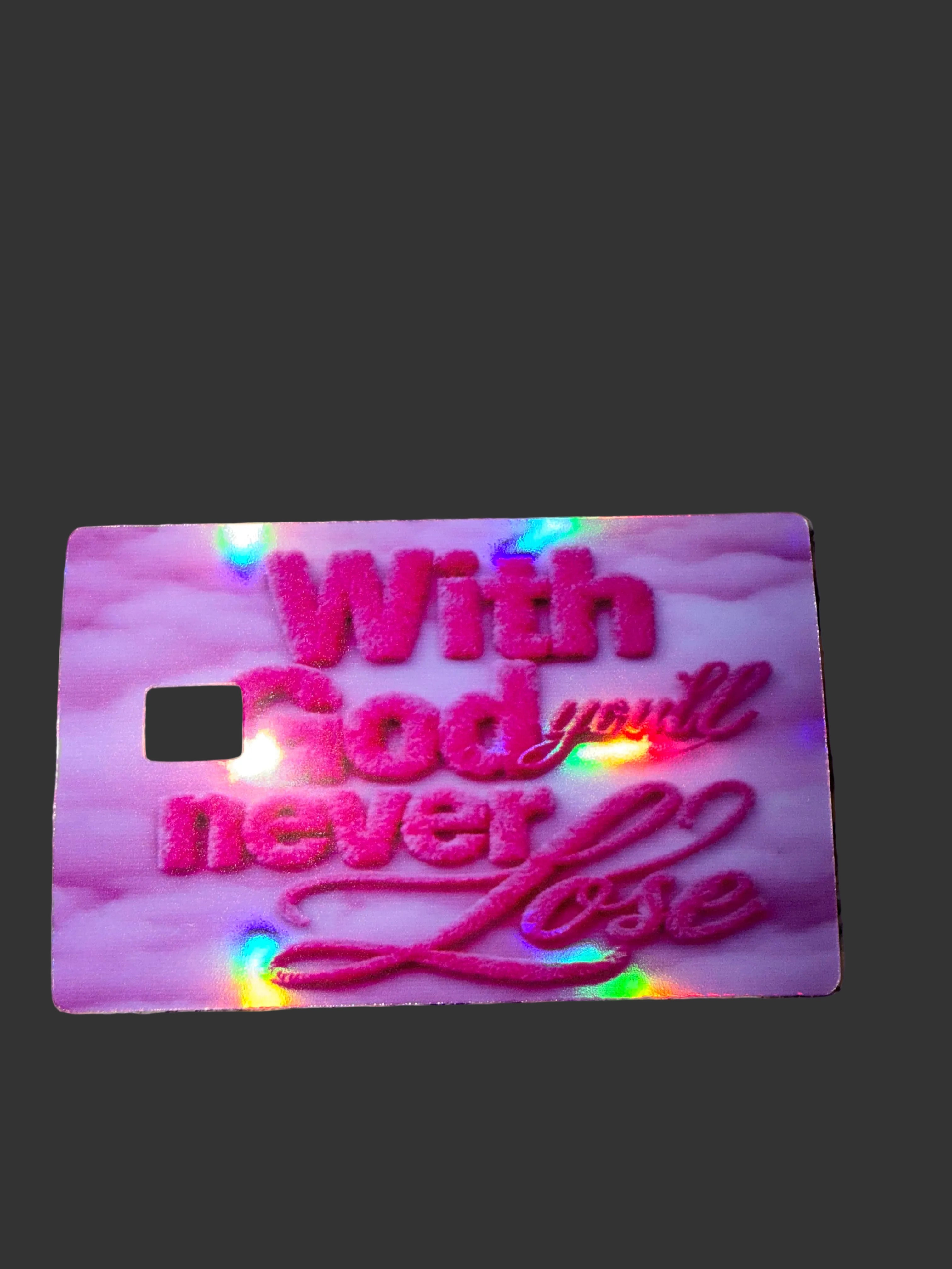 “With God “ Debit Card Sticker