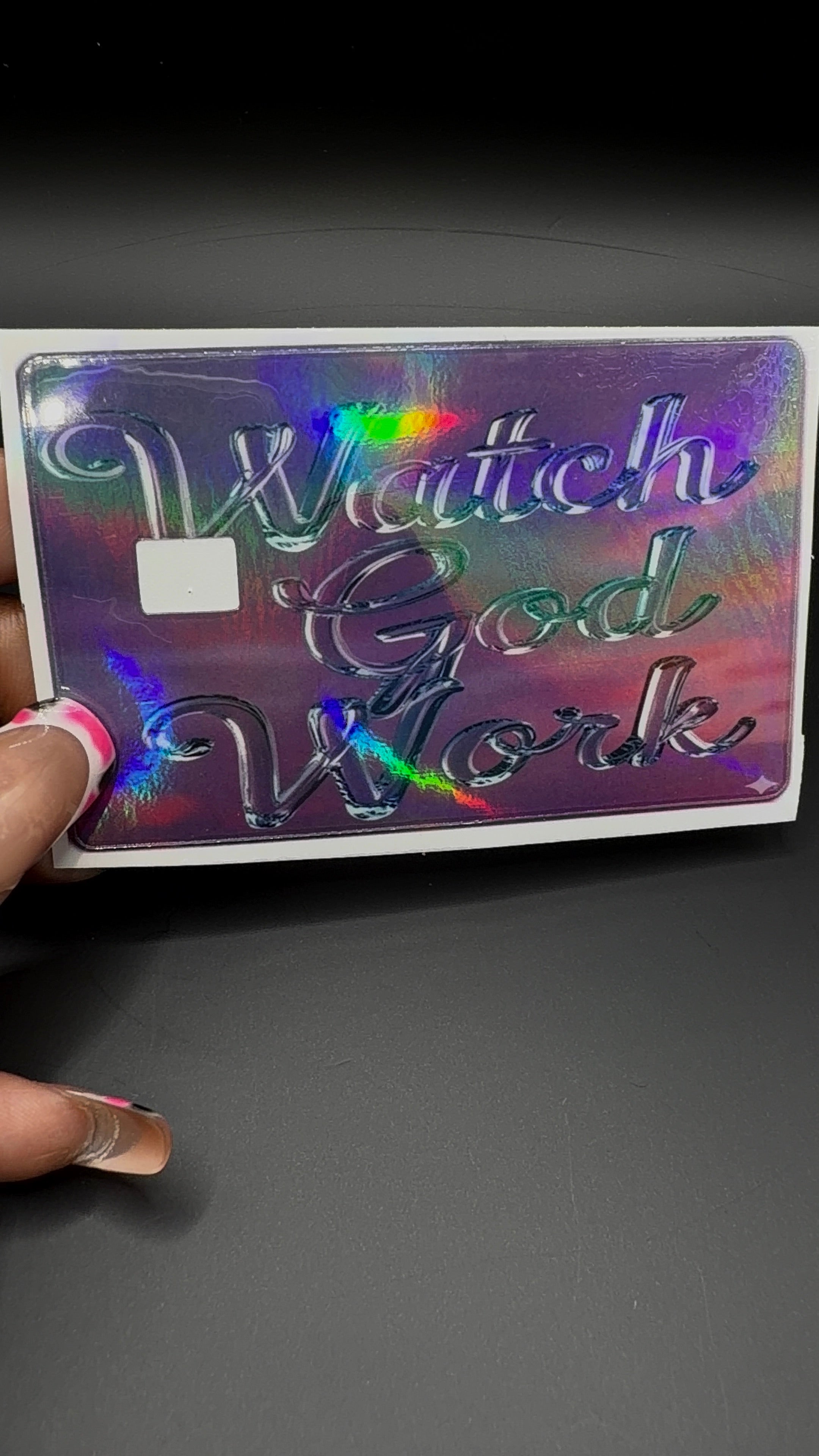 Watch GOD Work debit card sticker