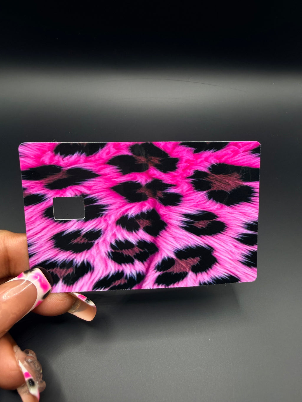 Pink Leapord Debit Card Sticker