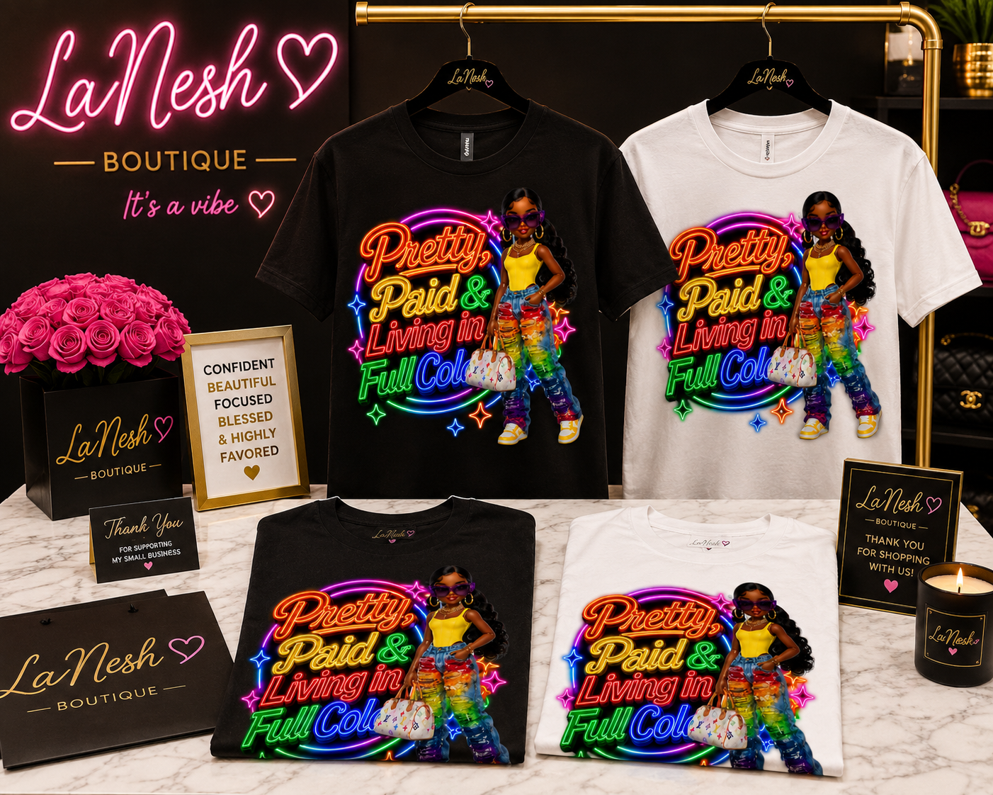 Pretty and Paid Neon Tee