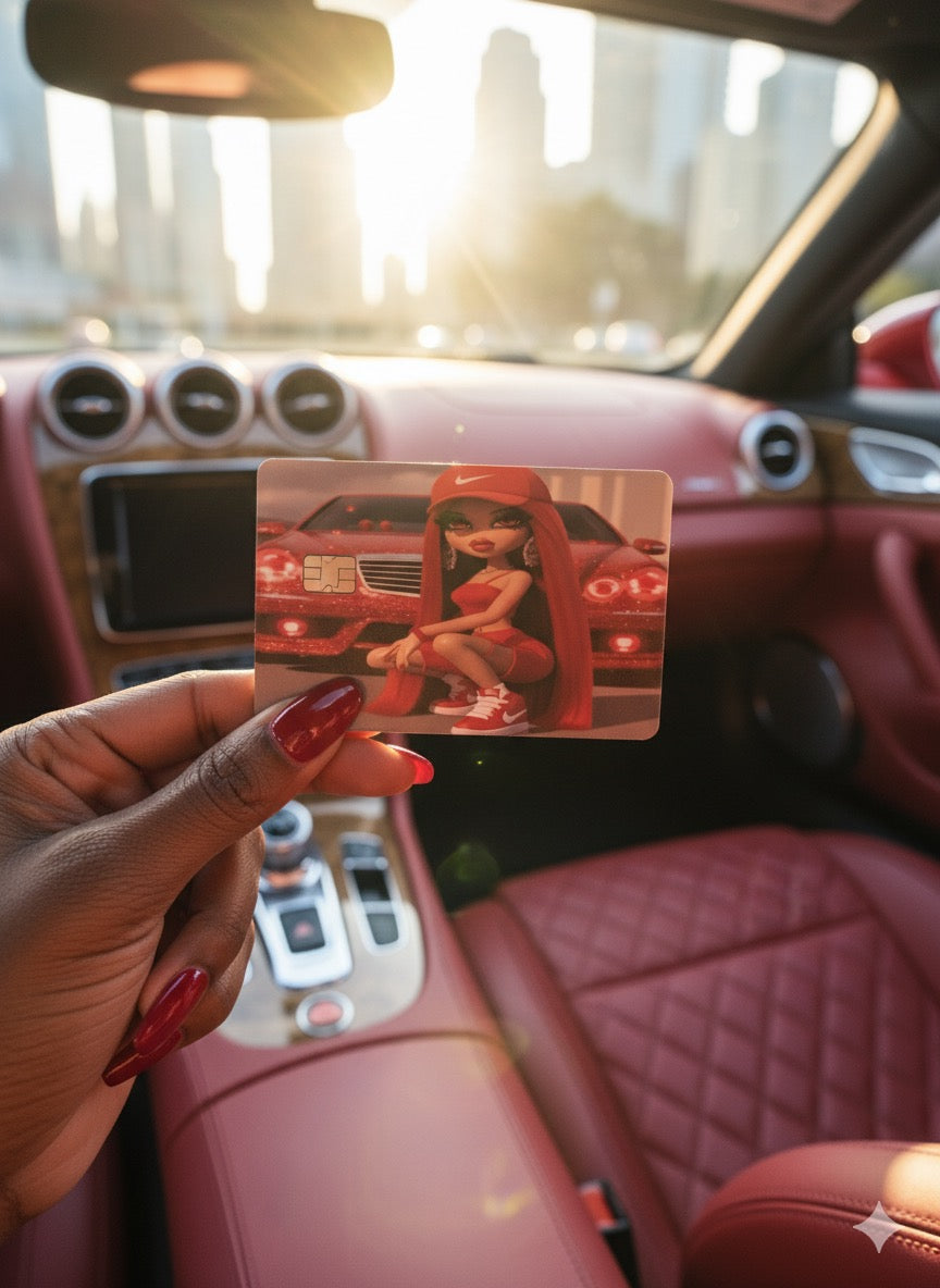 RED BRATZ DEBIT CARD STICKER