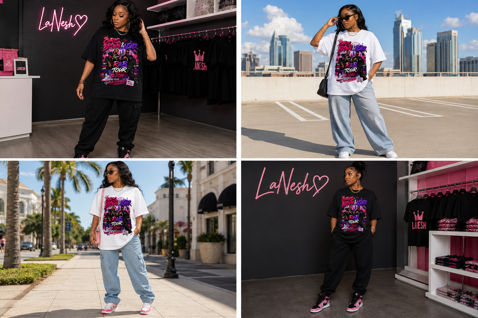 R&B Pink and Purple Tour Tee