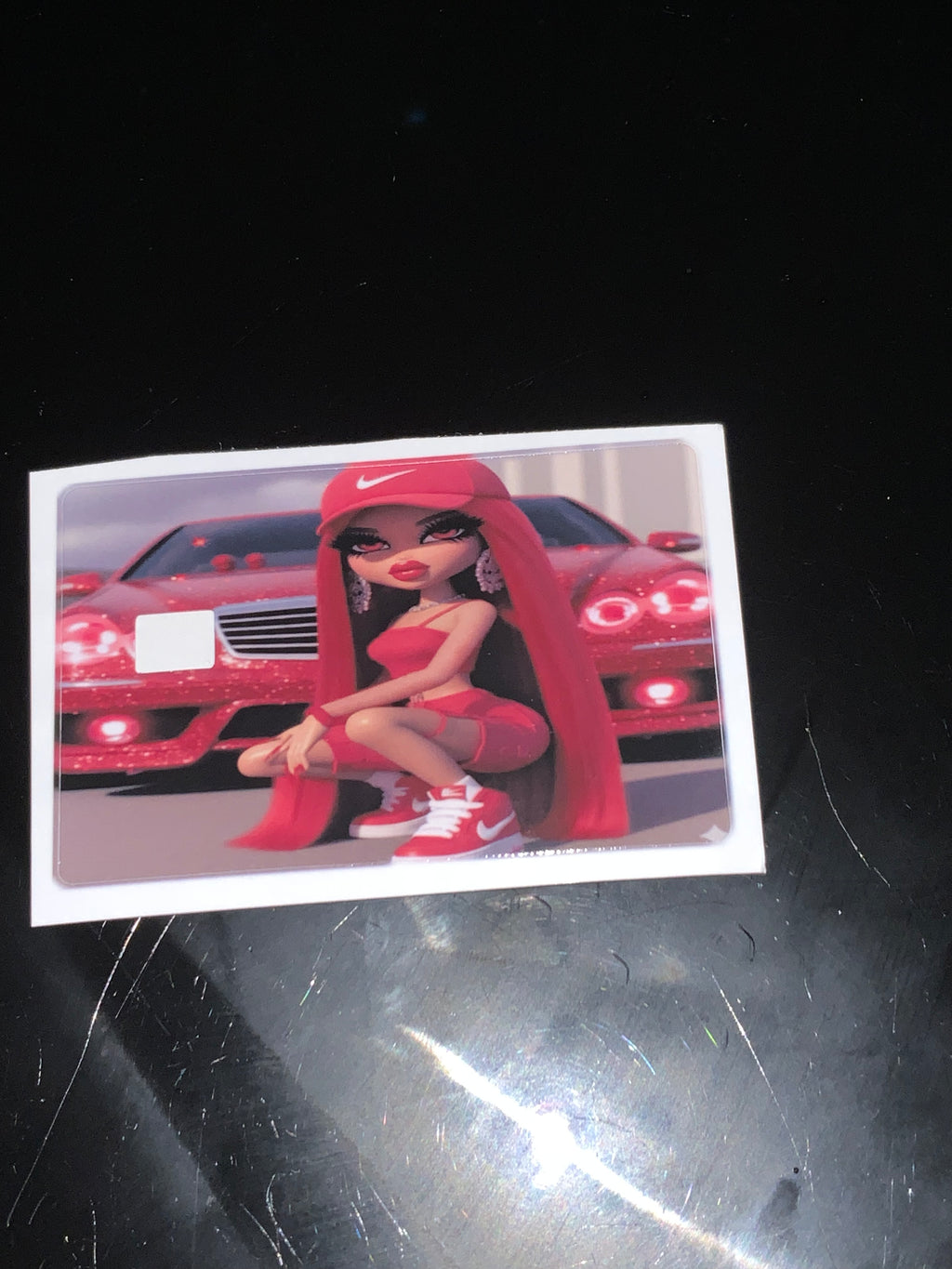 RED BRATZ DEBIT CARD STICKER