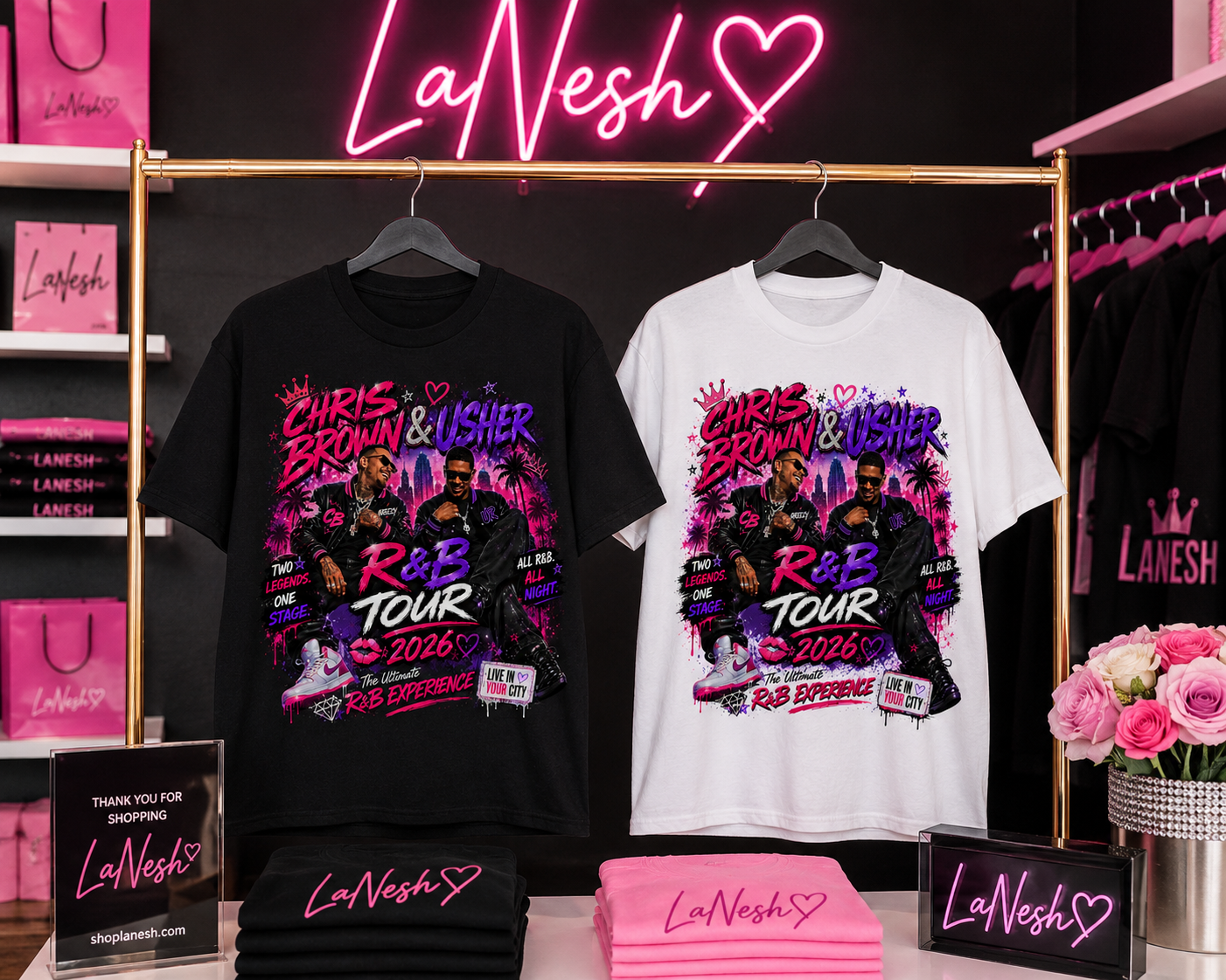 R&B Pink and Purple Tour Tee