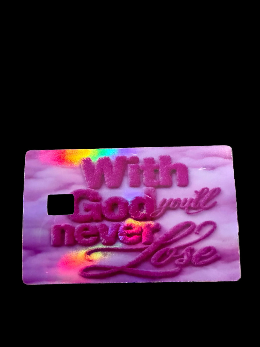“With God “ Debit Card Sticker