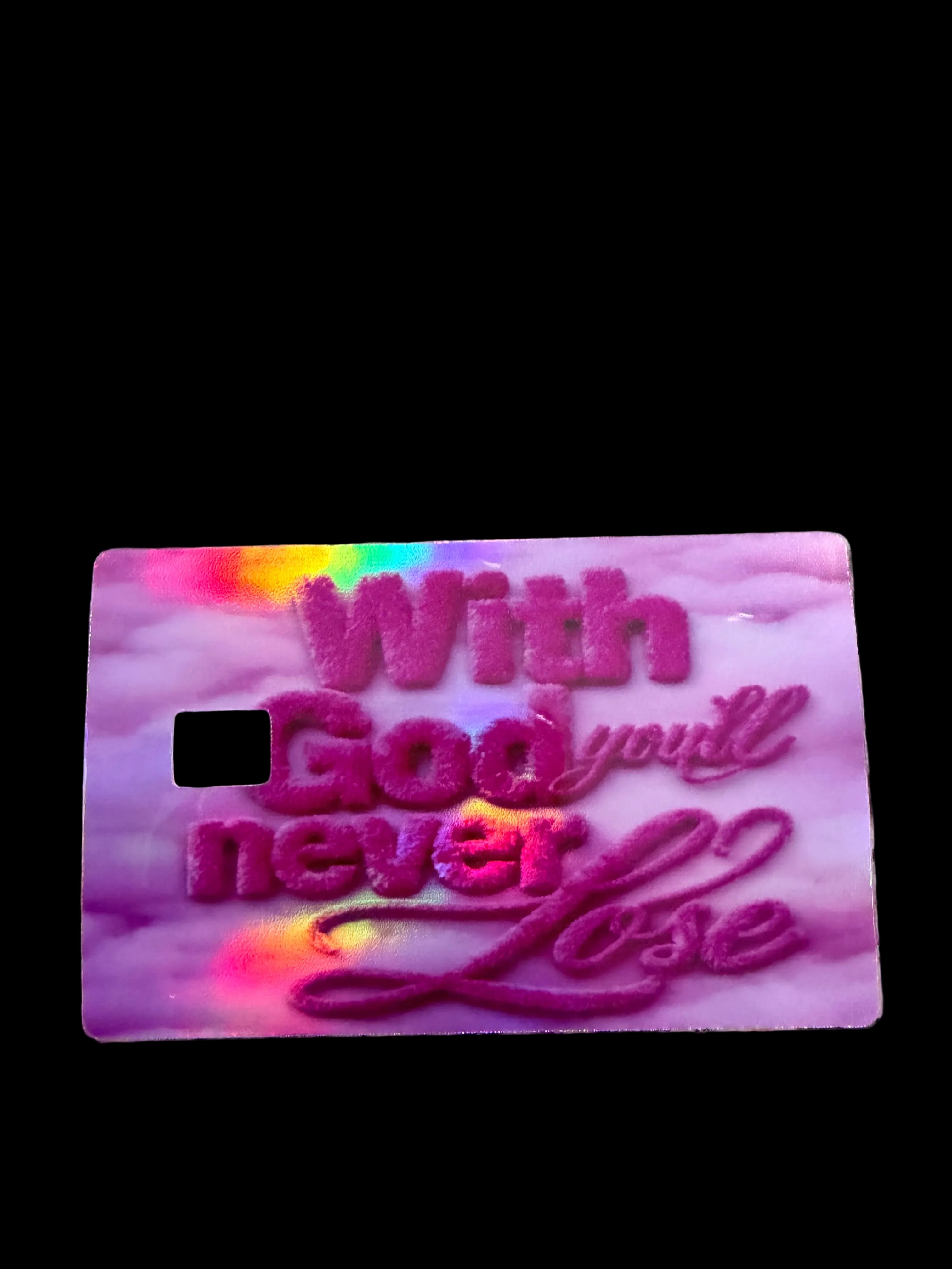 “With God “ Debit Card Sticker