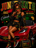 Juneteenth red Corvette, digital download