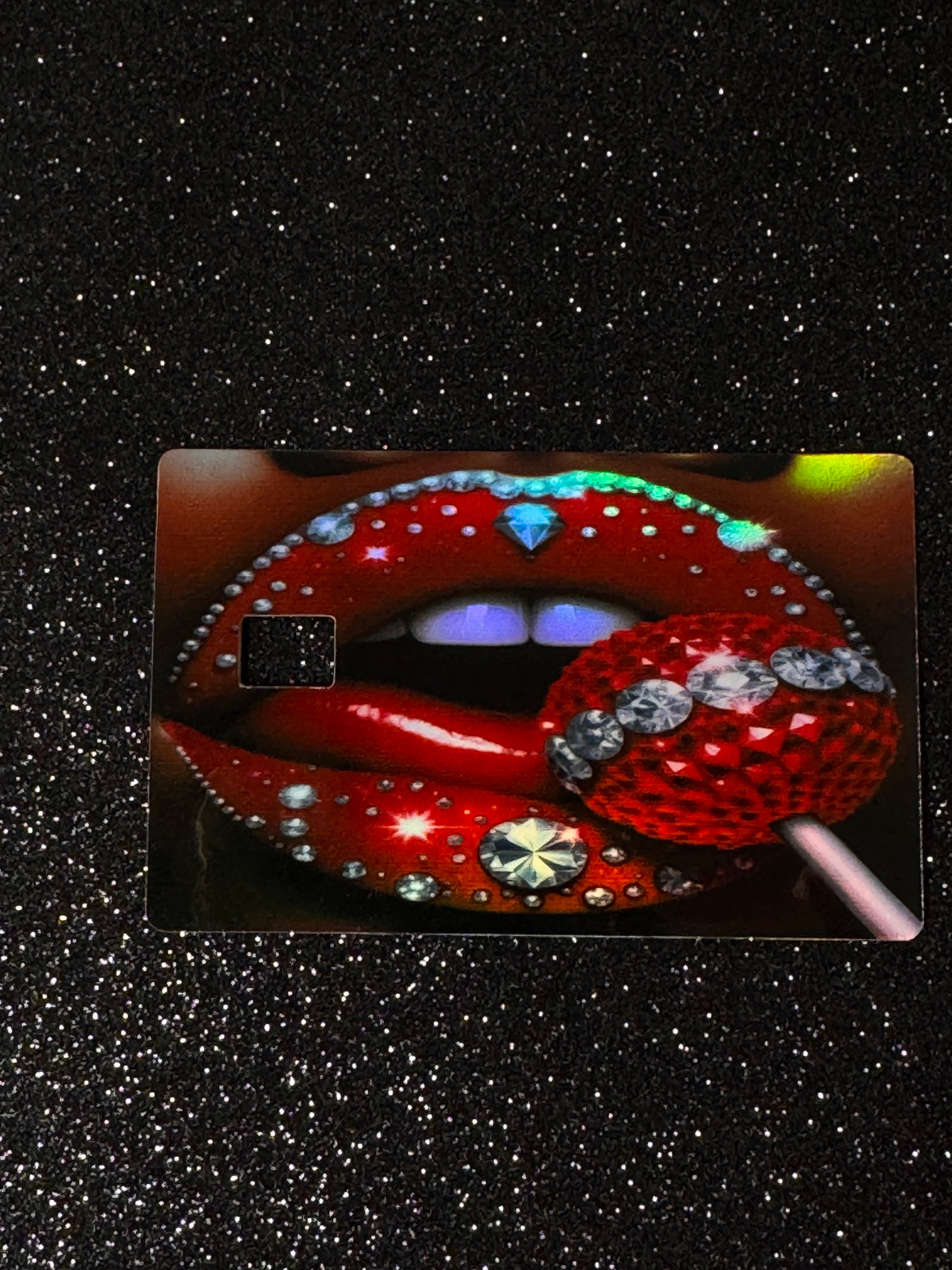 RED LIP DEBIT CARD STICKER