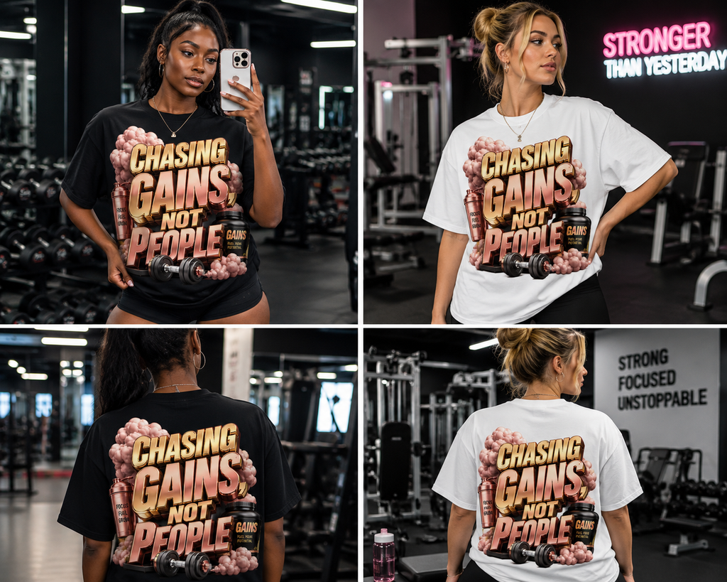 Chasing Gains Not People Tee
