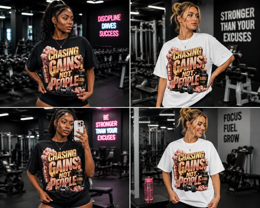 Chasing Gains Not People Tee
