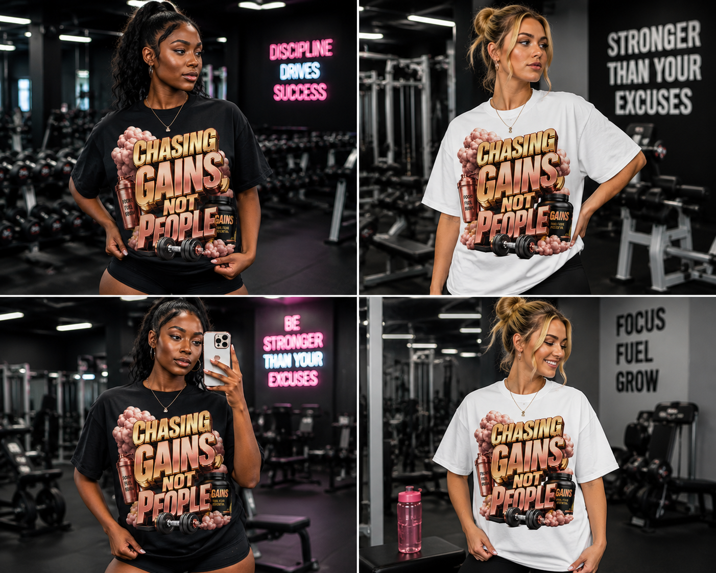 Chasing Gains Not People Tee