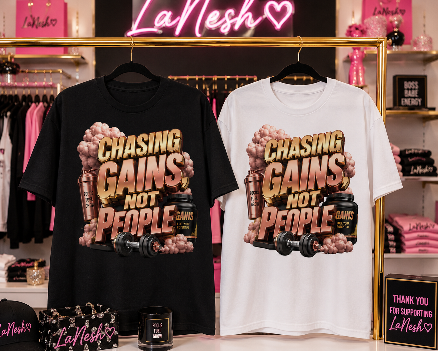 Chasing Gains Not People Tee