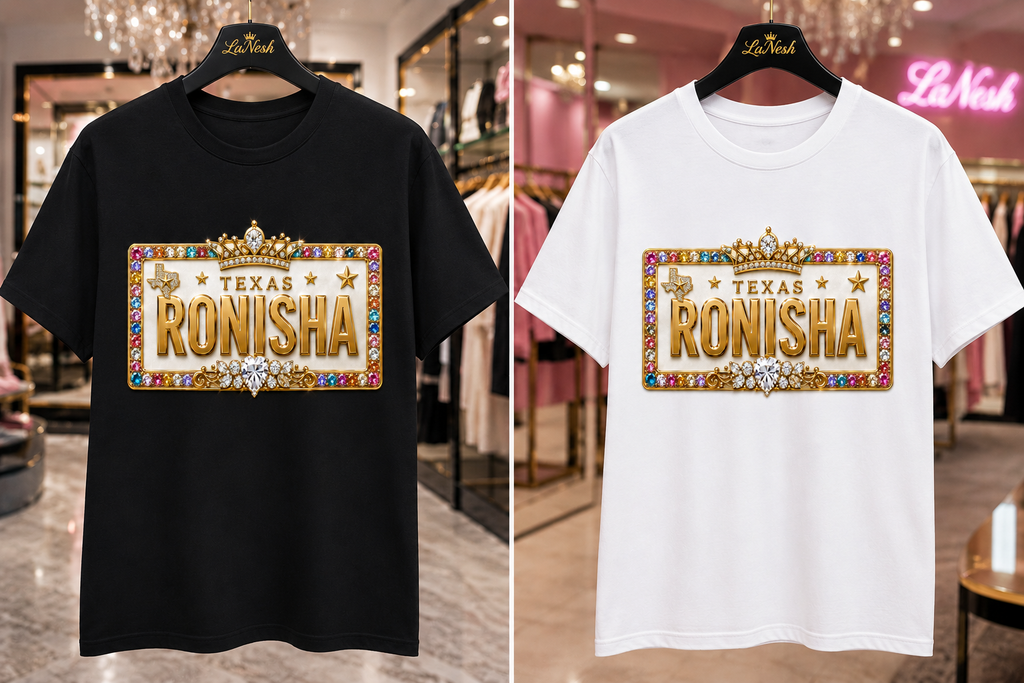 License Plate Gold  Tee