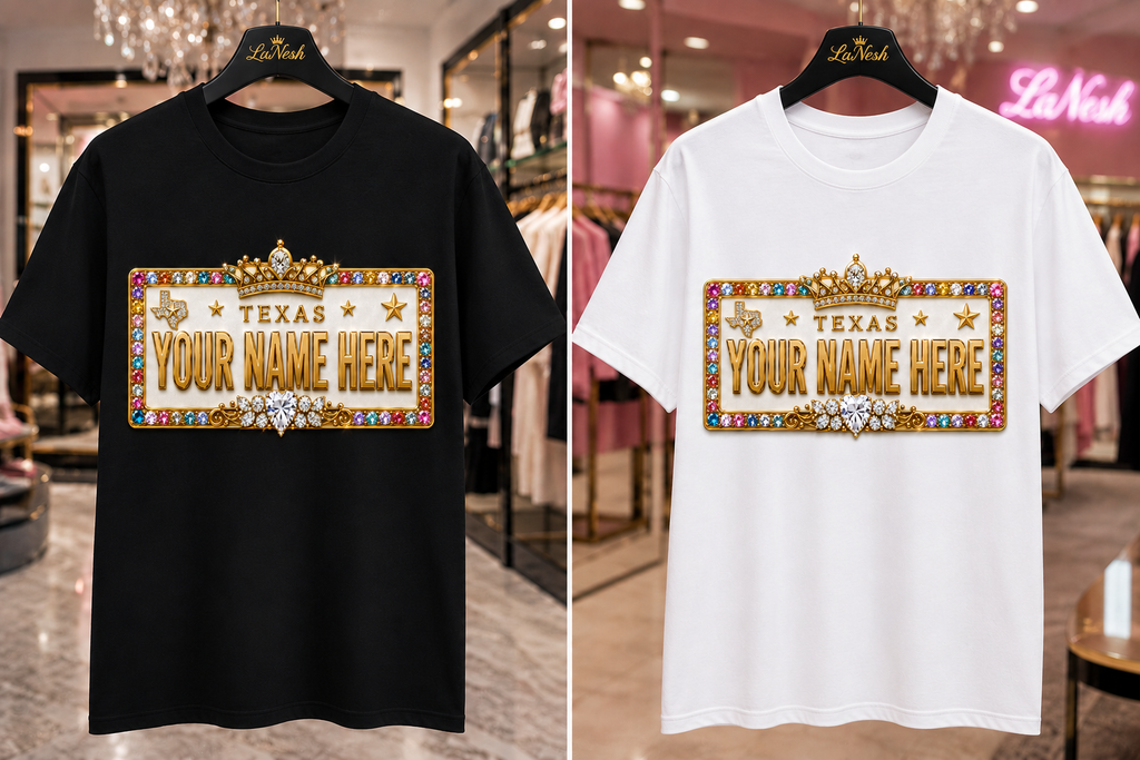 License Plate Gold  Tee
