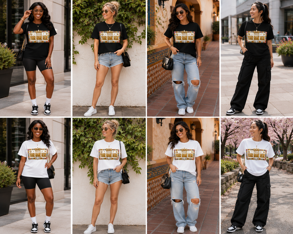 License Plate Gold  Tee
