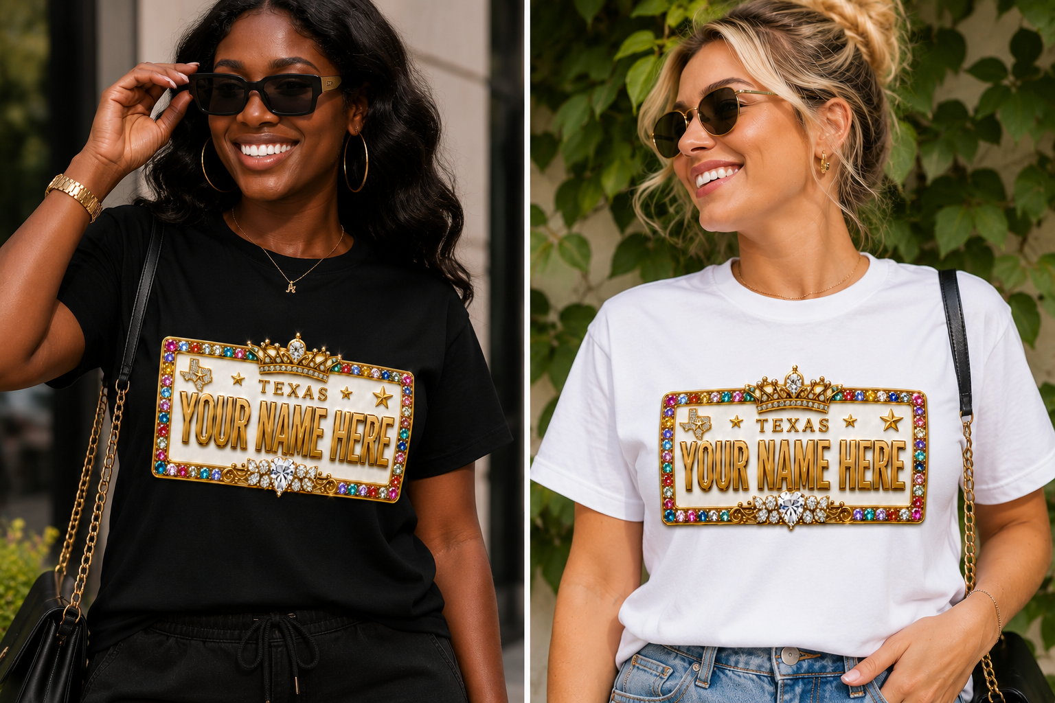 License Plate Gold  Tee