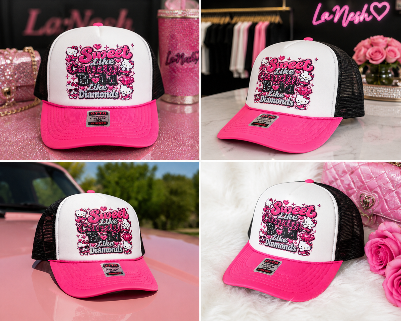 Hello Kitty Pink Bold Hat