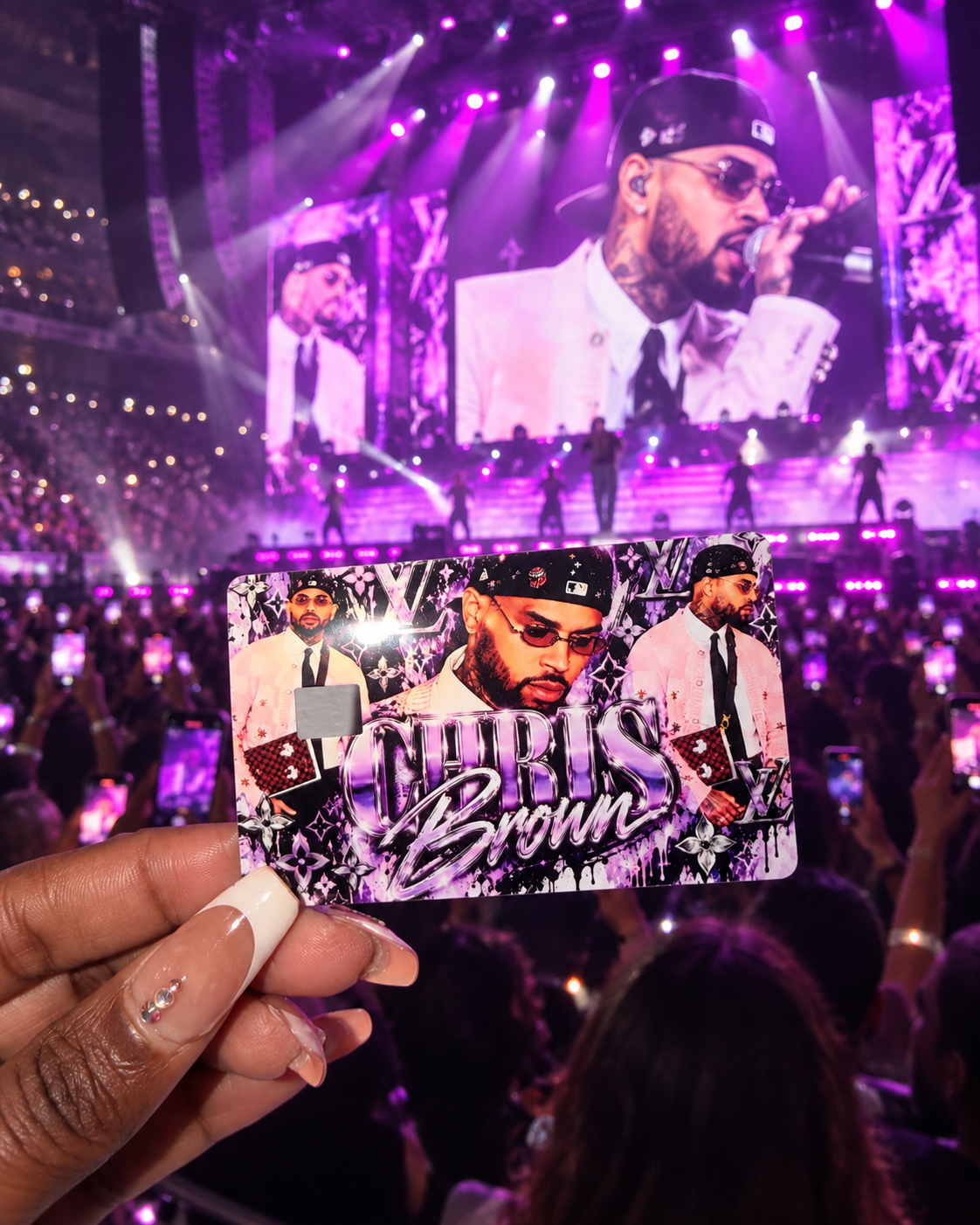 Chris Brown Purple debit Card Skin