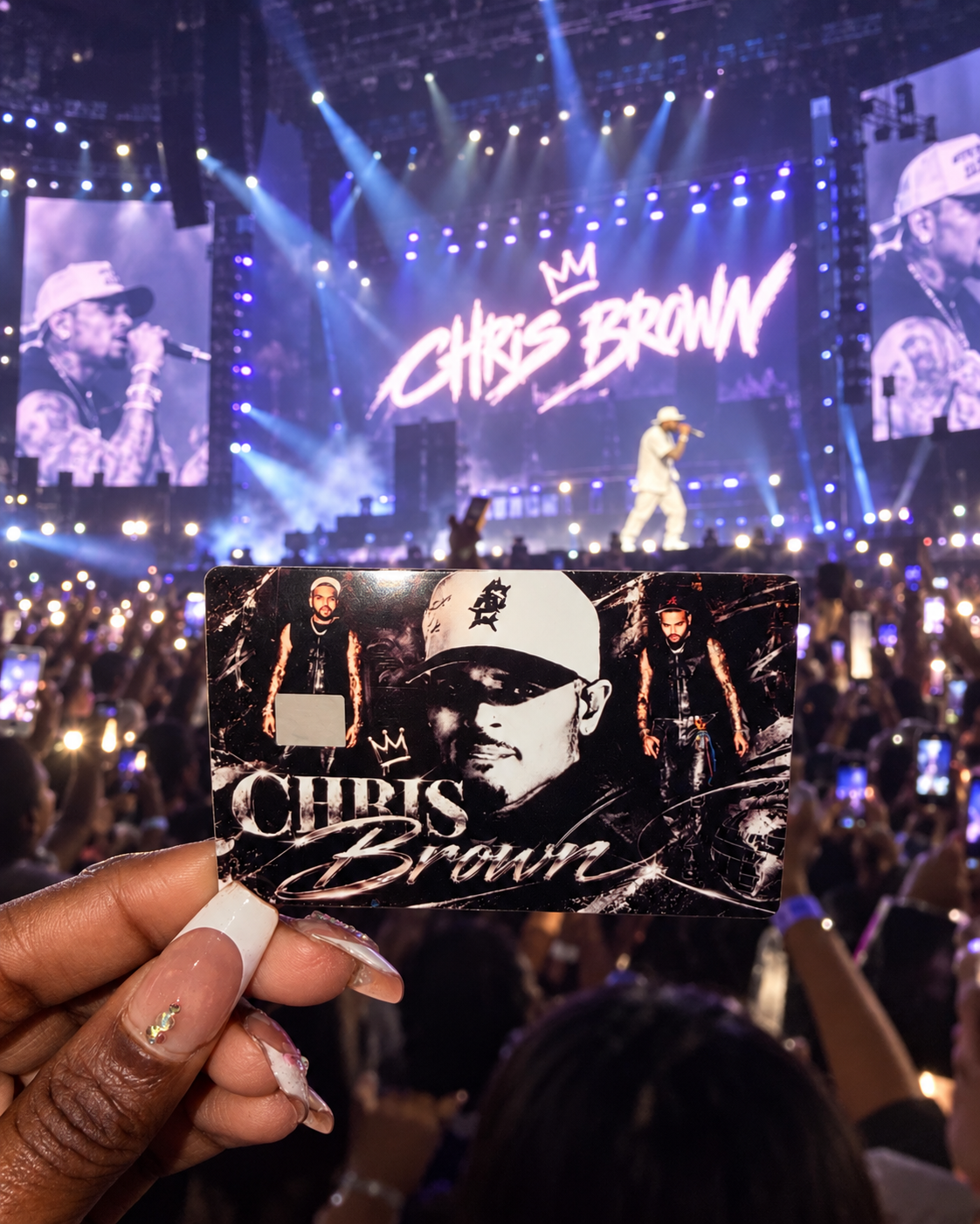 Chris Brown Black and white Debit Card Skin