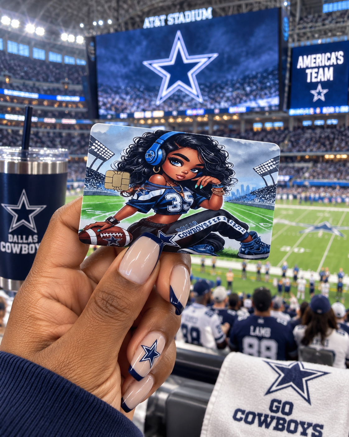 Dallas Cowboys Girl Debit Card skin