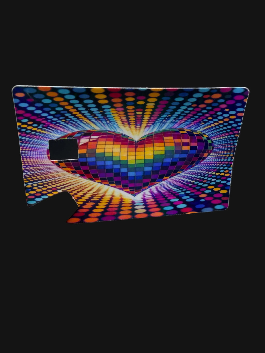 Rainbow Heart Debit Card Sticker