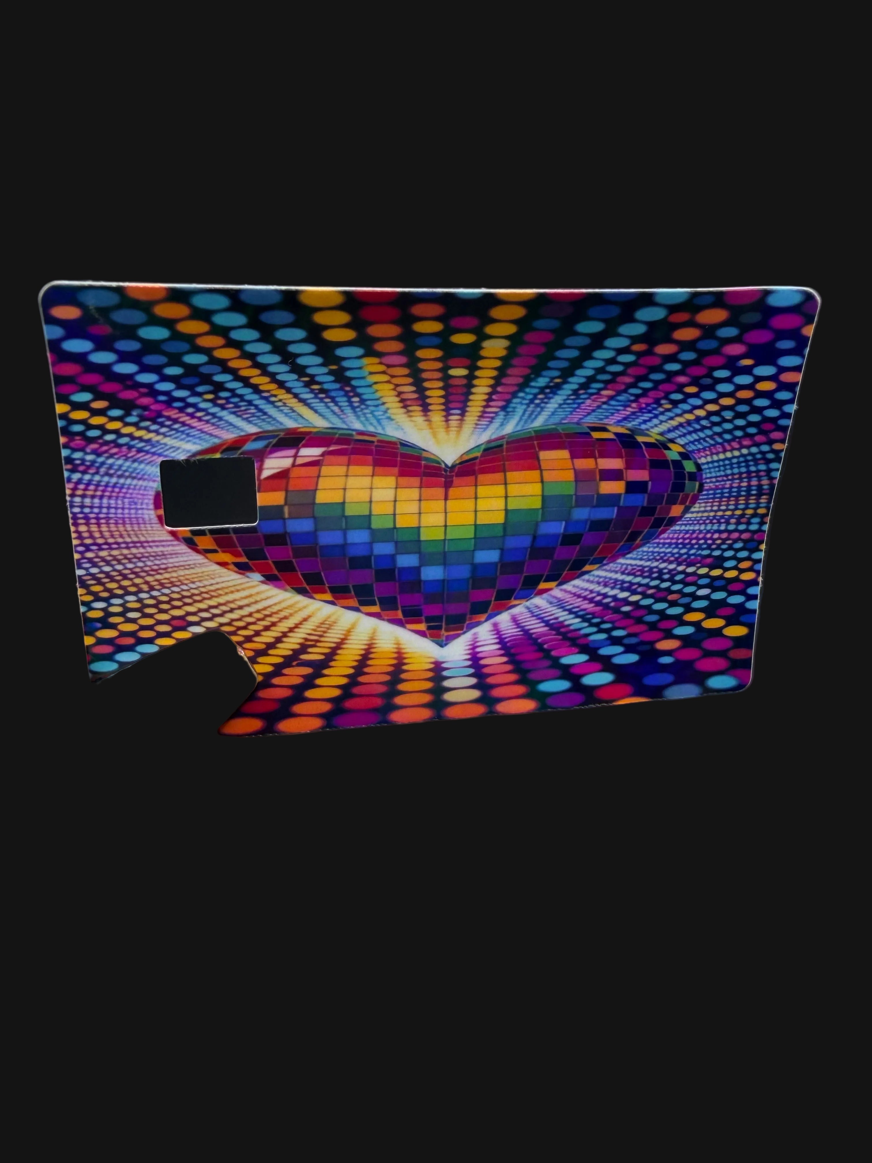 Rainbow Heart Debit Card Sticker