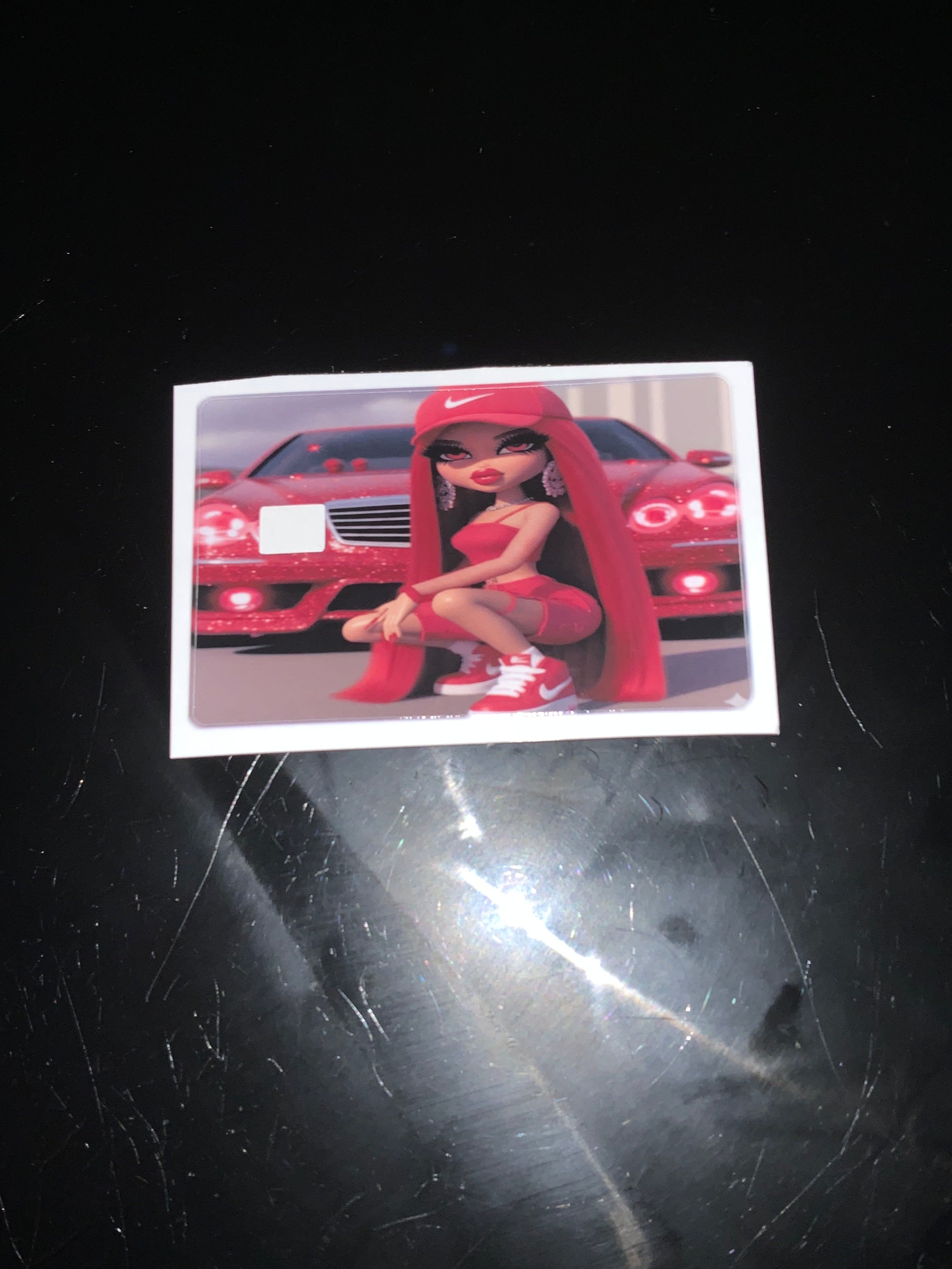 RED BRATZ DEBIT CARD STICKER