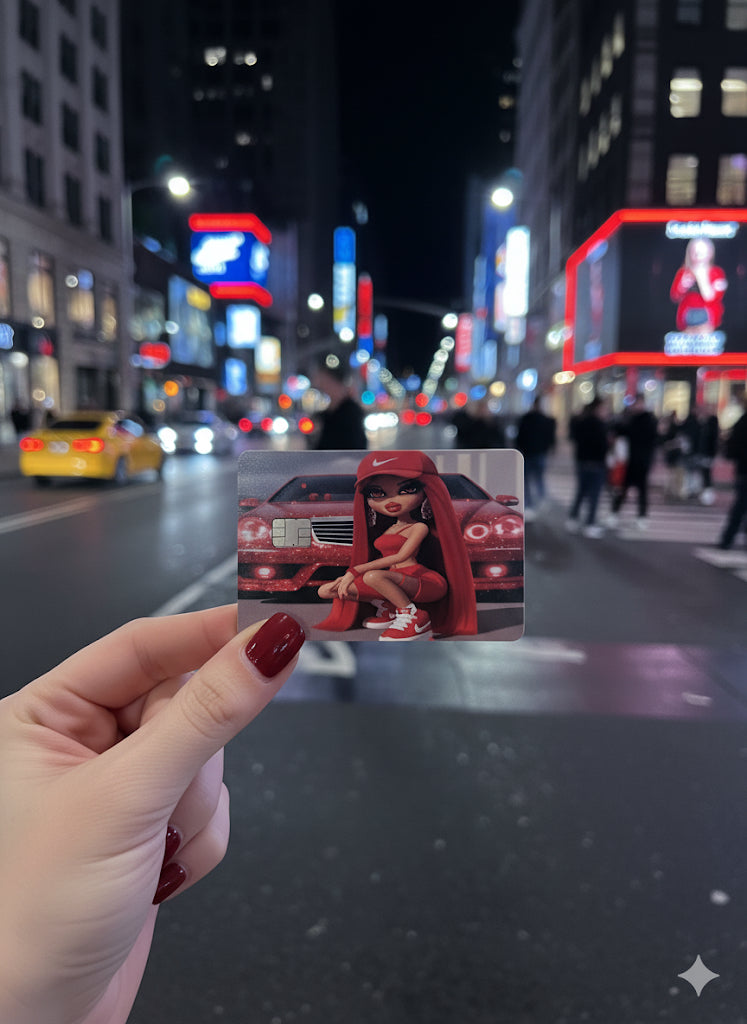 RED BRATZ DEBIT CARD STICKER