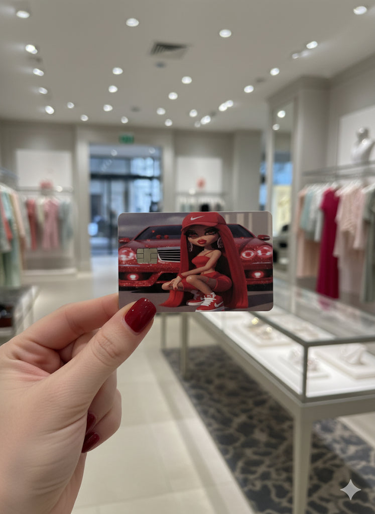 RED BRATZ DEBIT CARD STICKER