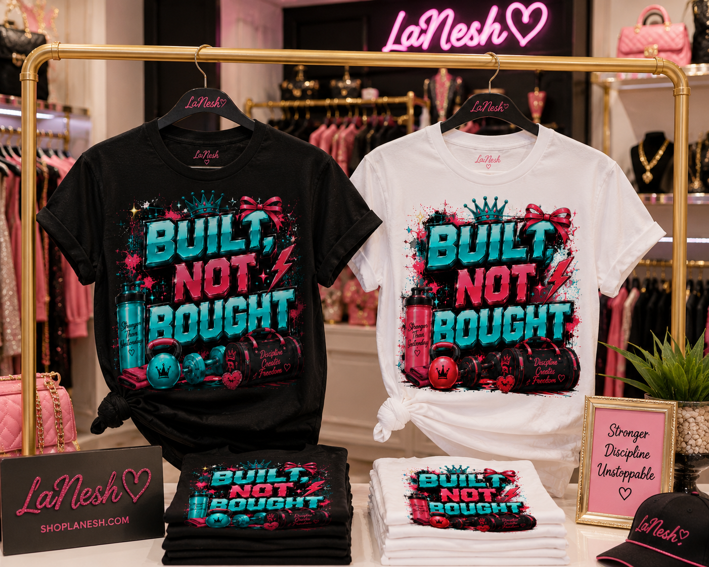 Built Not Bought Teal Tee