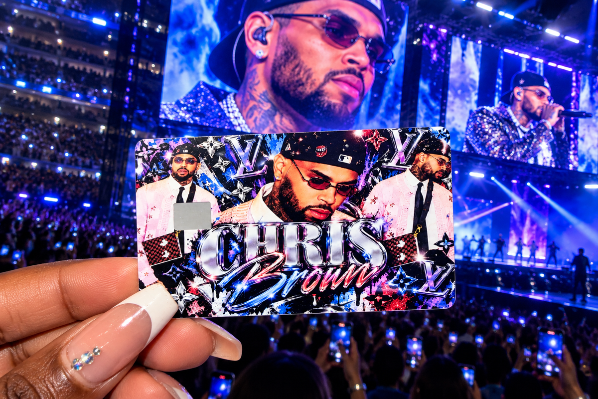 Chris Brown Multi Color Debit Card Skin