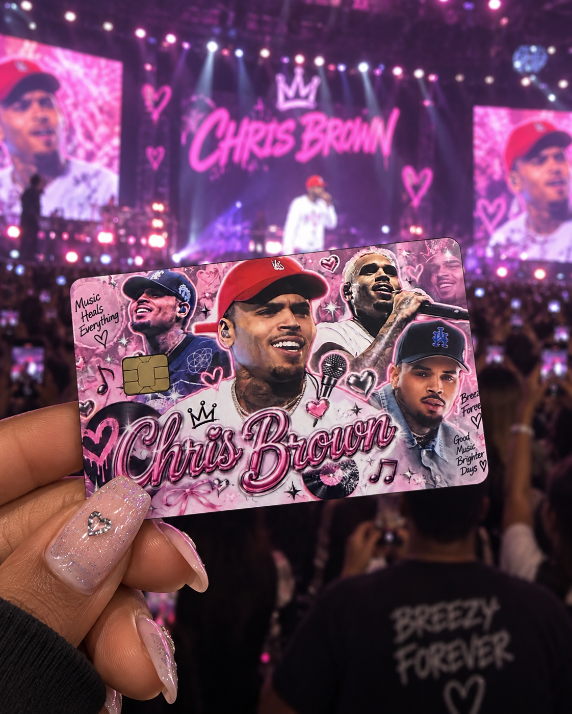 Chris Brown Light Pink debit Card skin