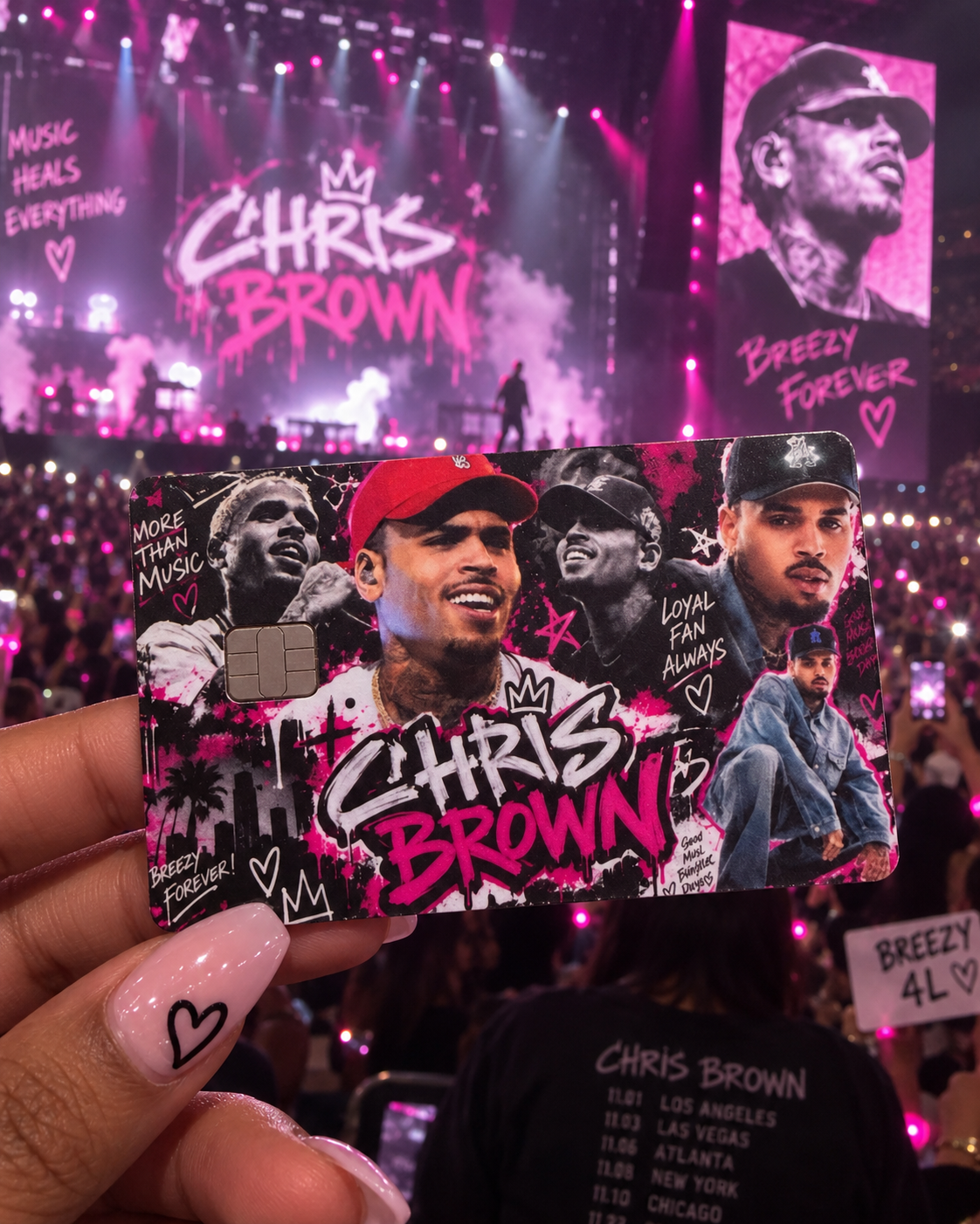 Chris Brown Dark Pink Debit Cars Skin