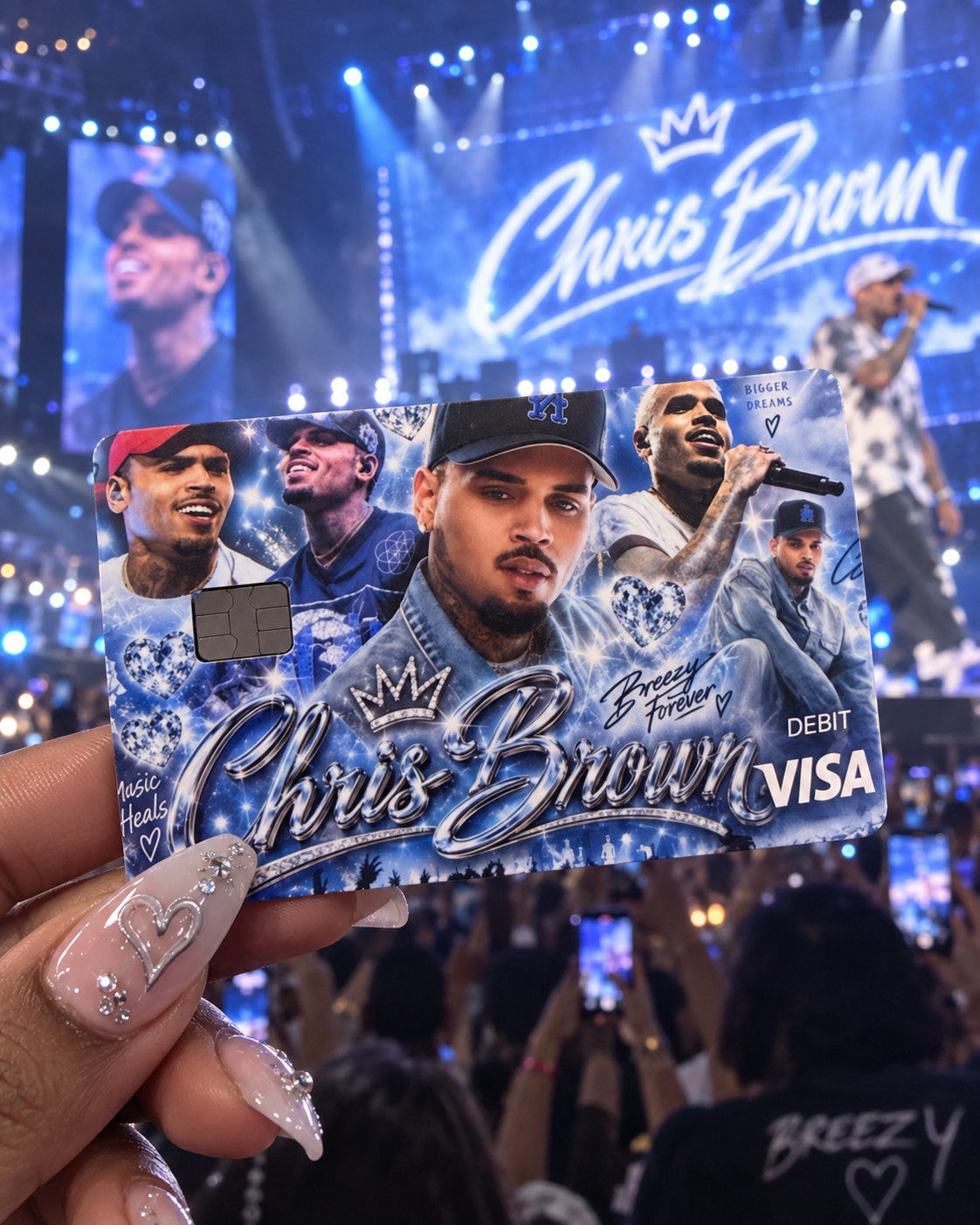 Chris Brown Blue Debit Card Skin