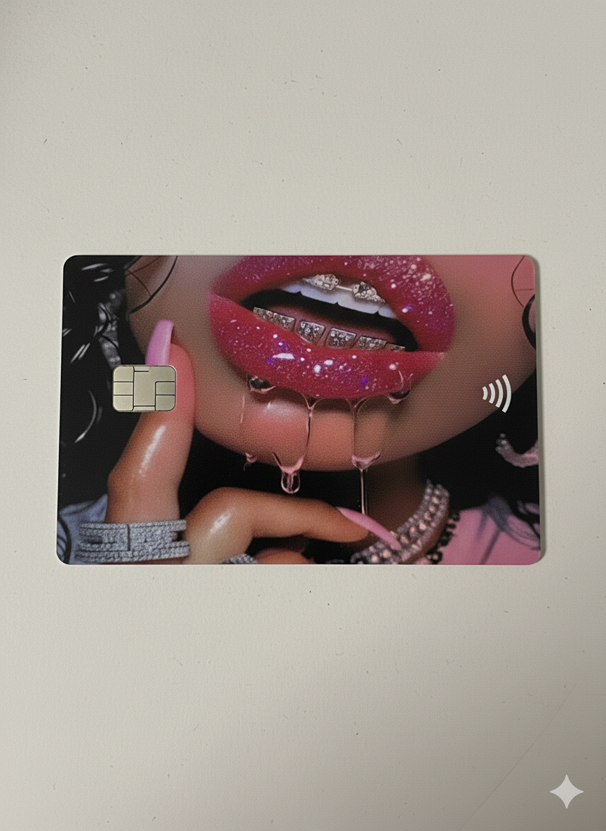 LIP DRIP DEBIT CARD STICKER