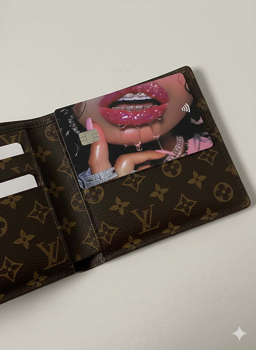 LIP DRIP DEBIT CARD STICKER