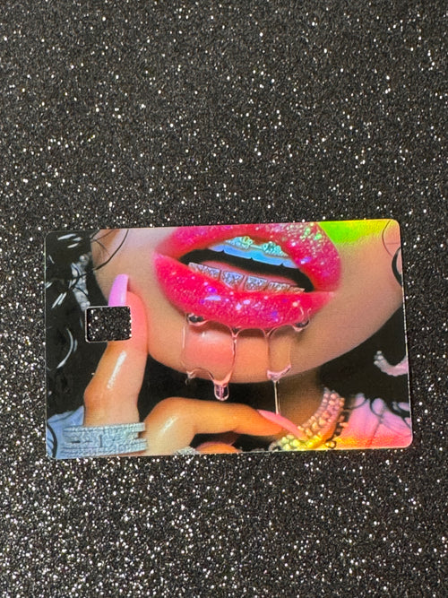 LIP DRIP DEBIT CARD STICKER