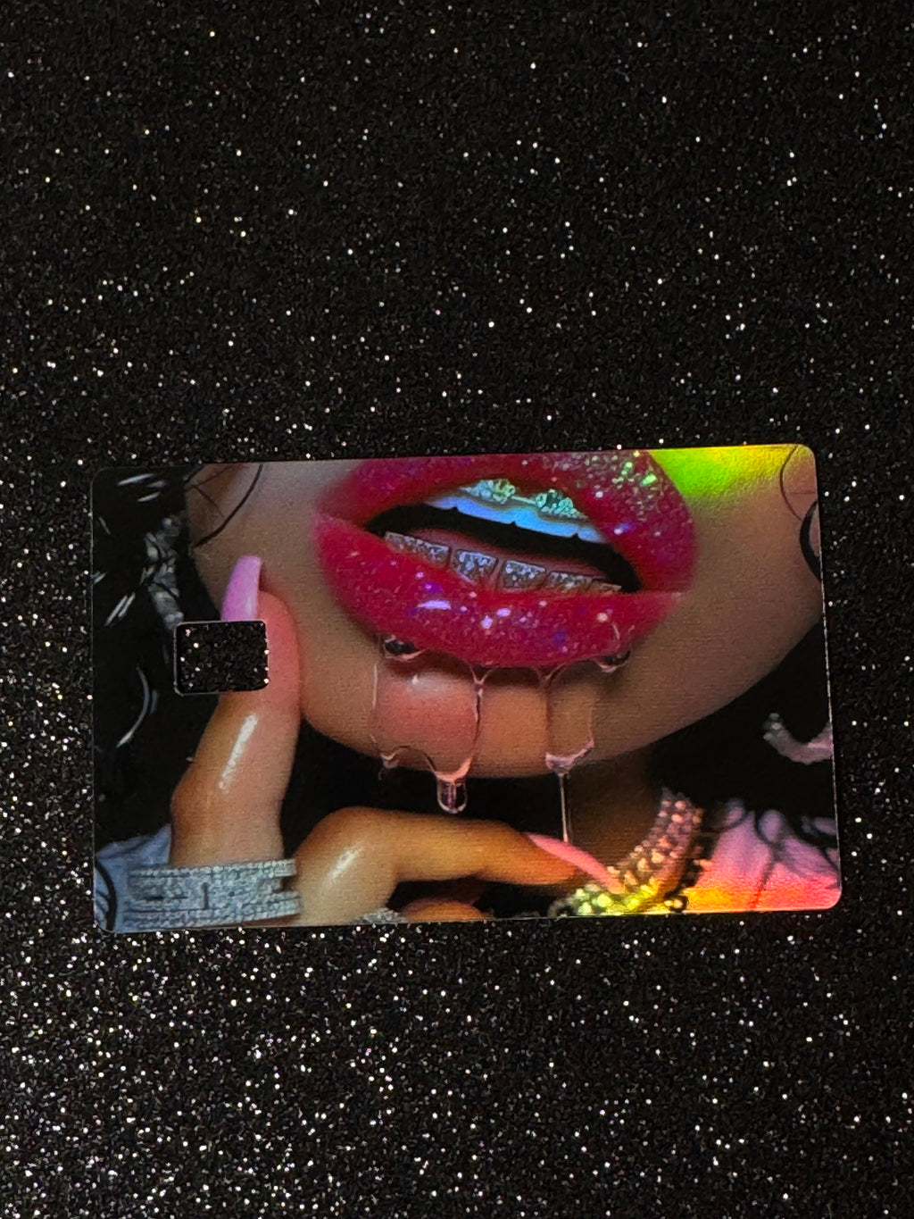 LIP DRIP DEBIT CARD STICKER
