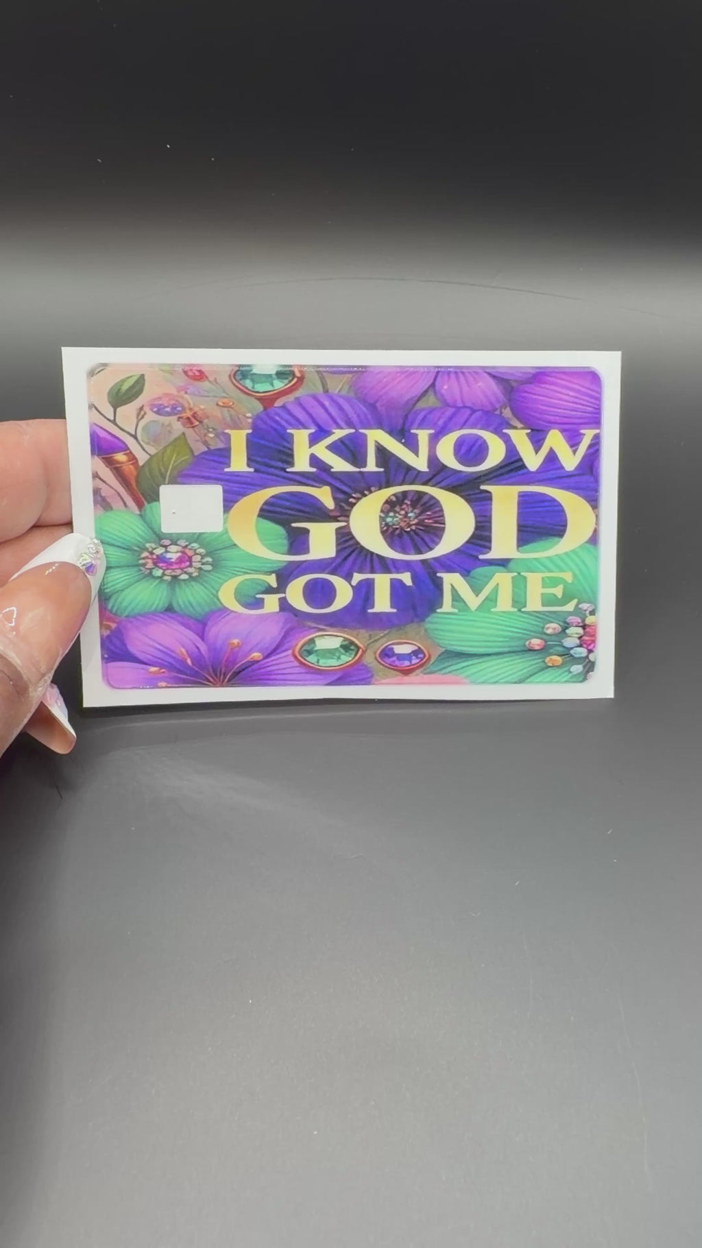 I know GOD Got Me Debit Card Sticker