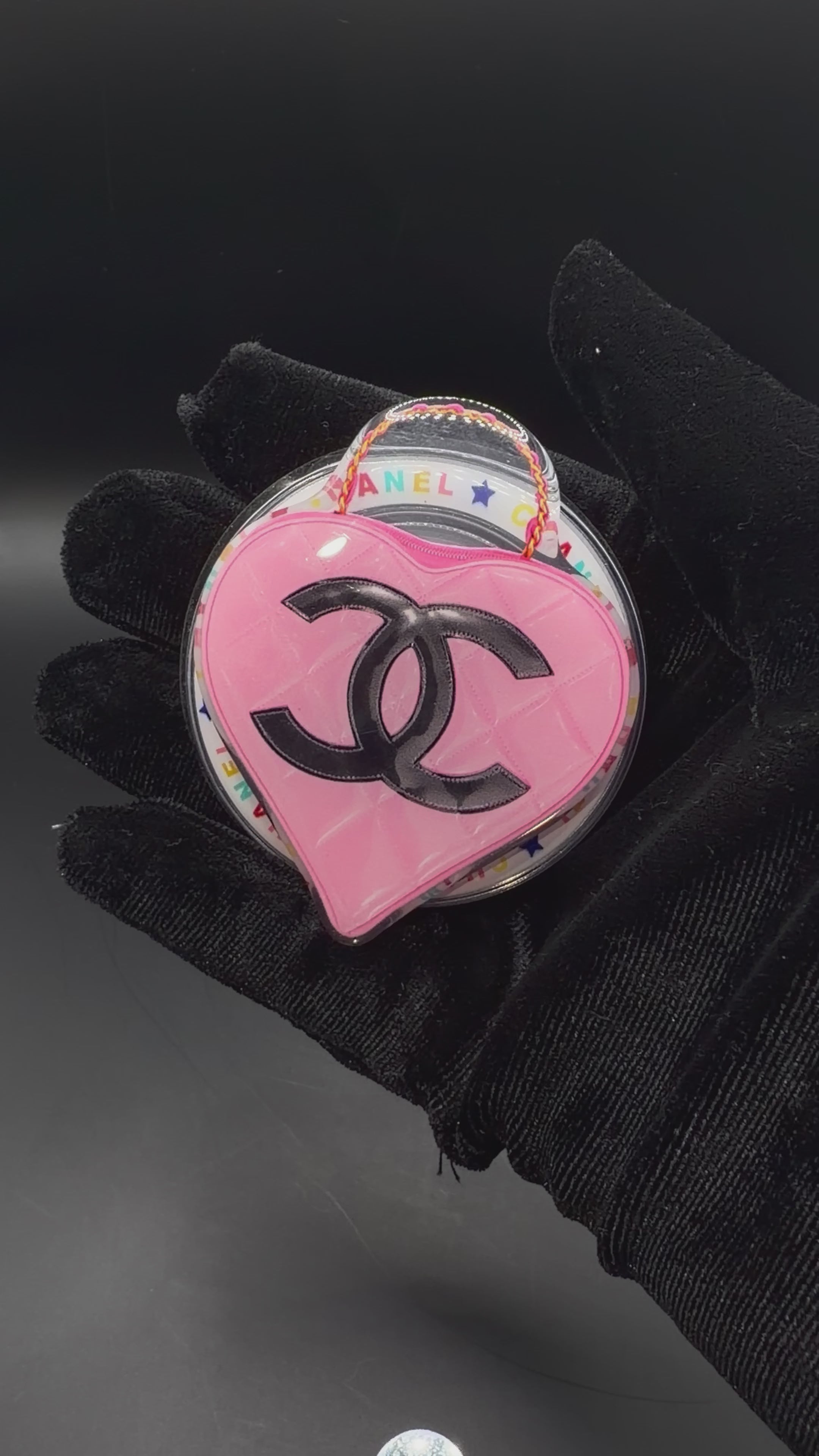 Pink Chanel Heart Popsocket