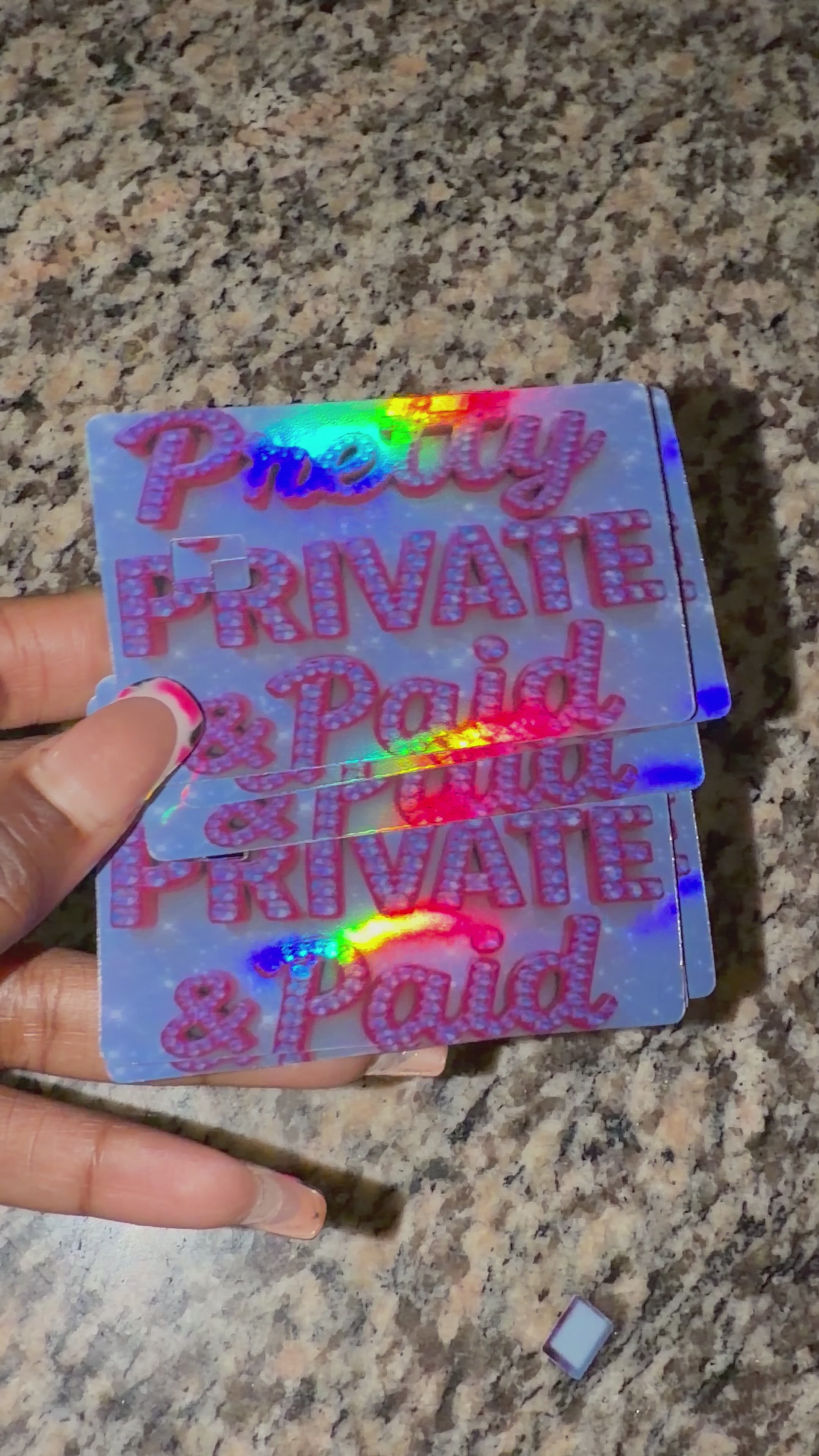 “Pretty Private & Paid” Debit Card Sticker