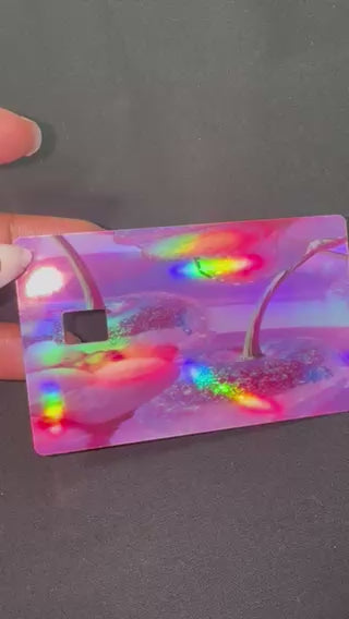 PINK CHERRY DEBIT CARD STICKER